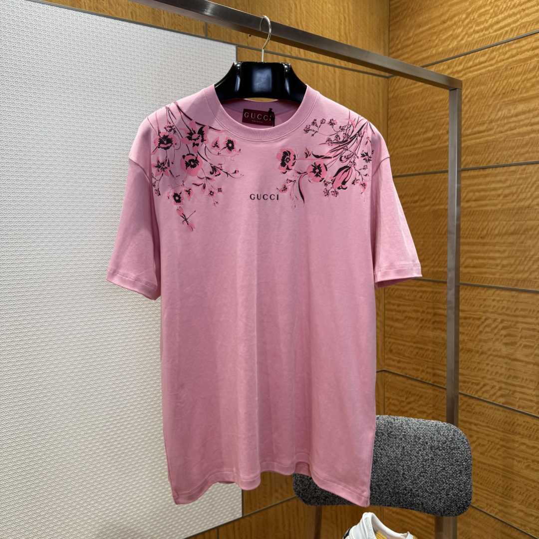 Gucci Soft Cotton Jersey T-shirt With Print - DesignerGu