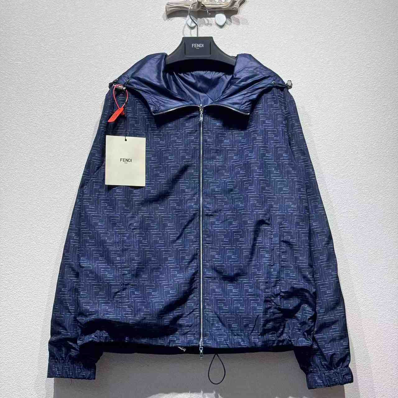 Fendi Blue FF Nylon Jacket - DesignerGu