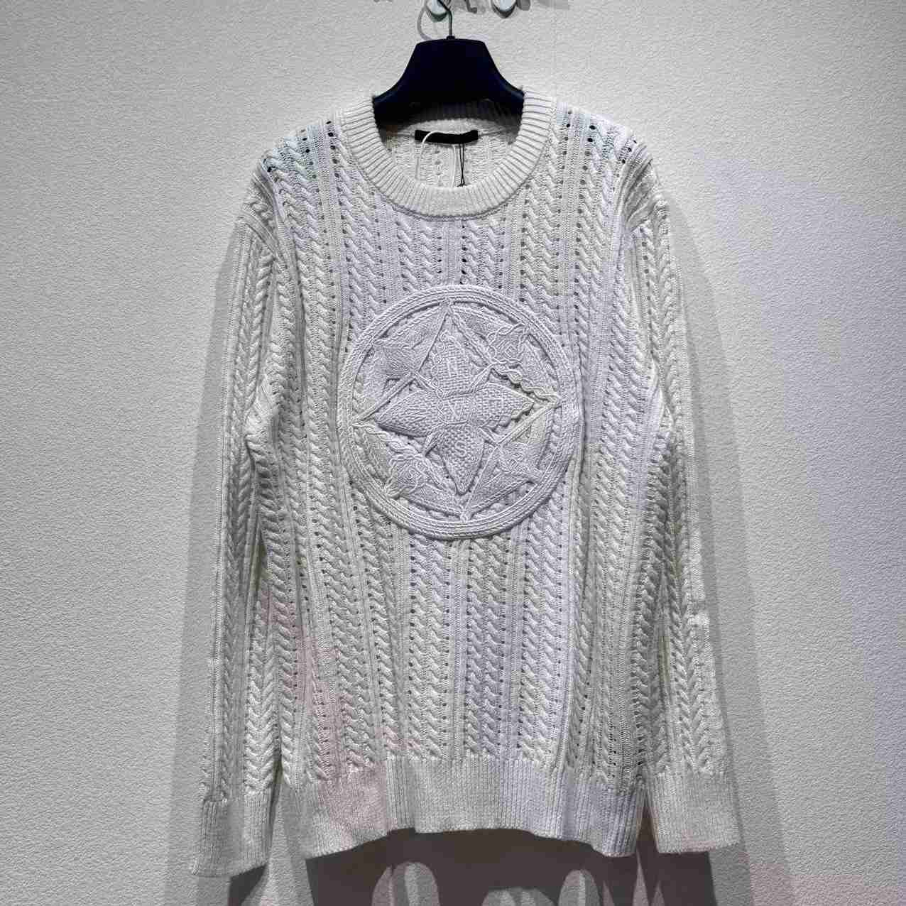 Louis Vuitton Long-Sleeved Cable-Knit Crewneck   1AHVOL - DesignerGu