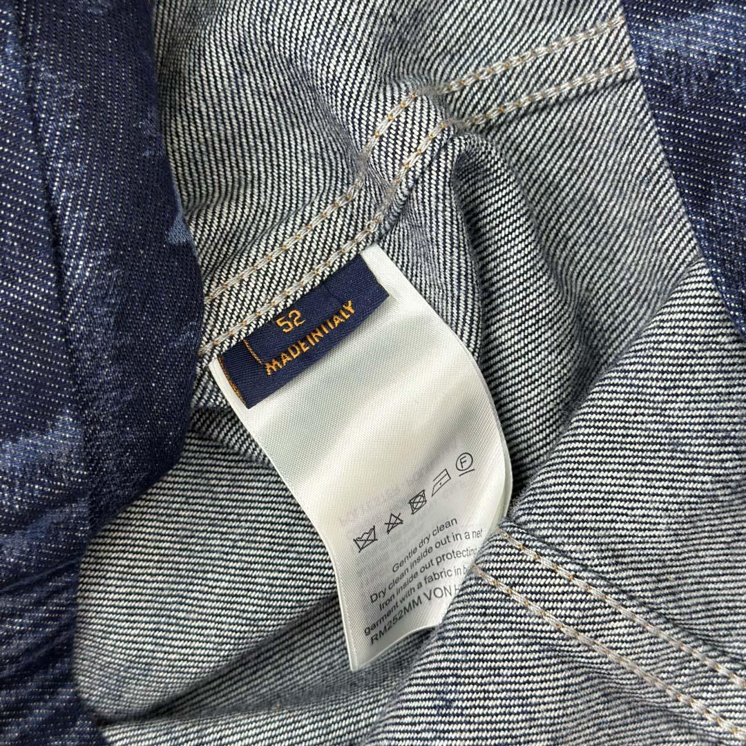 Louis Vuitton Chic Collarless Denim Jacket   1AHUXT - DesignerGu