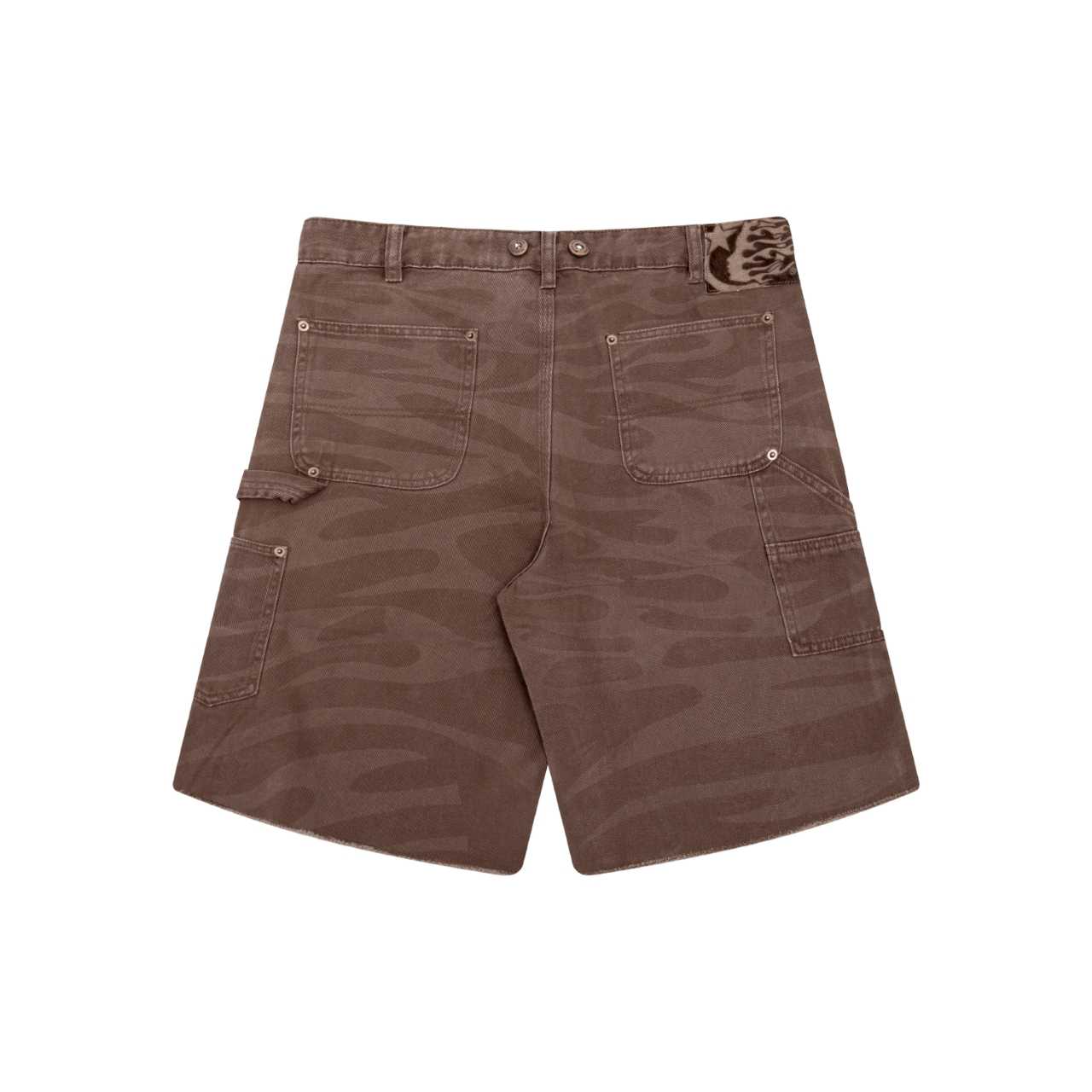 Hellstar Brown Camo Denim Shorts - DesignerGu