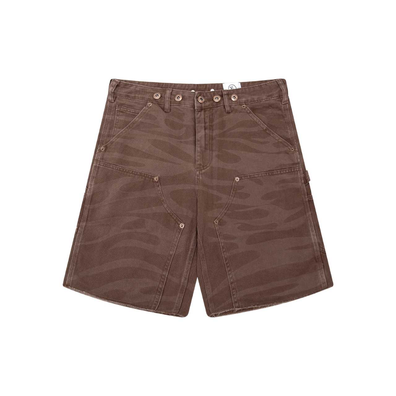 Hellstar Brown Camo Denim Shorts - DesignerGu