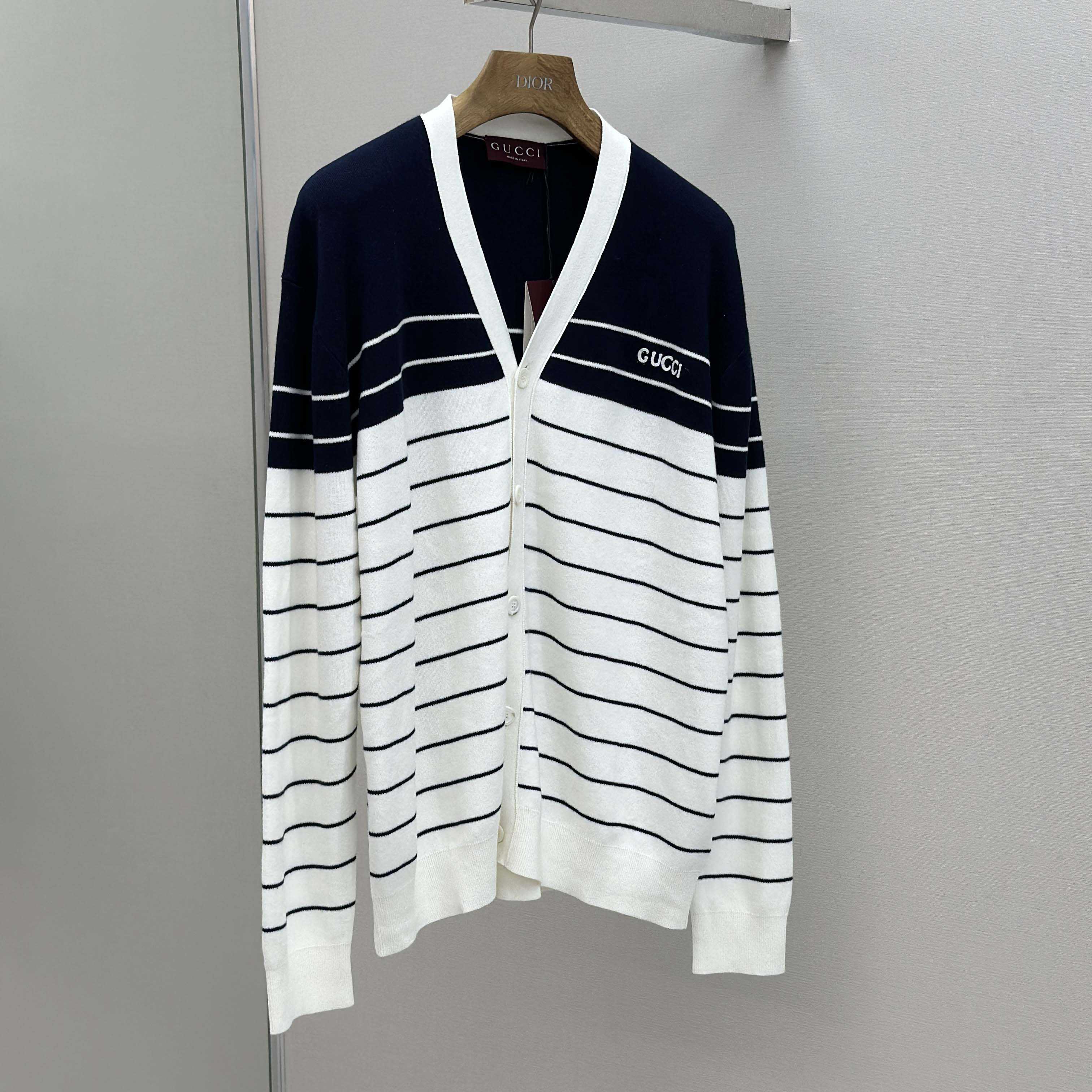 Gucci Cotton Cardigan With Embroidery - DesignerGu