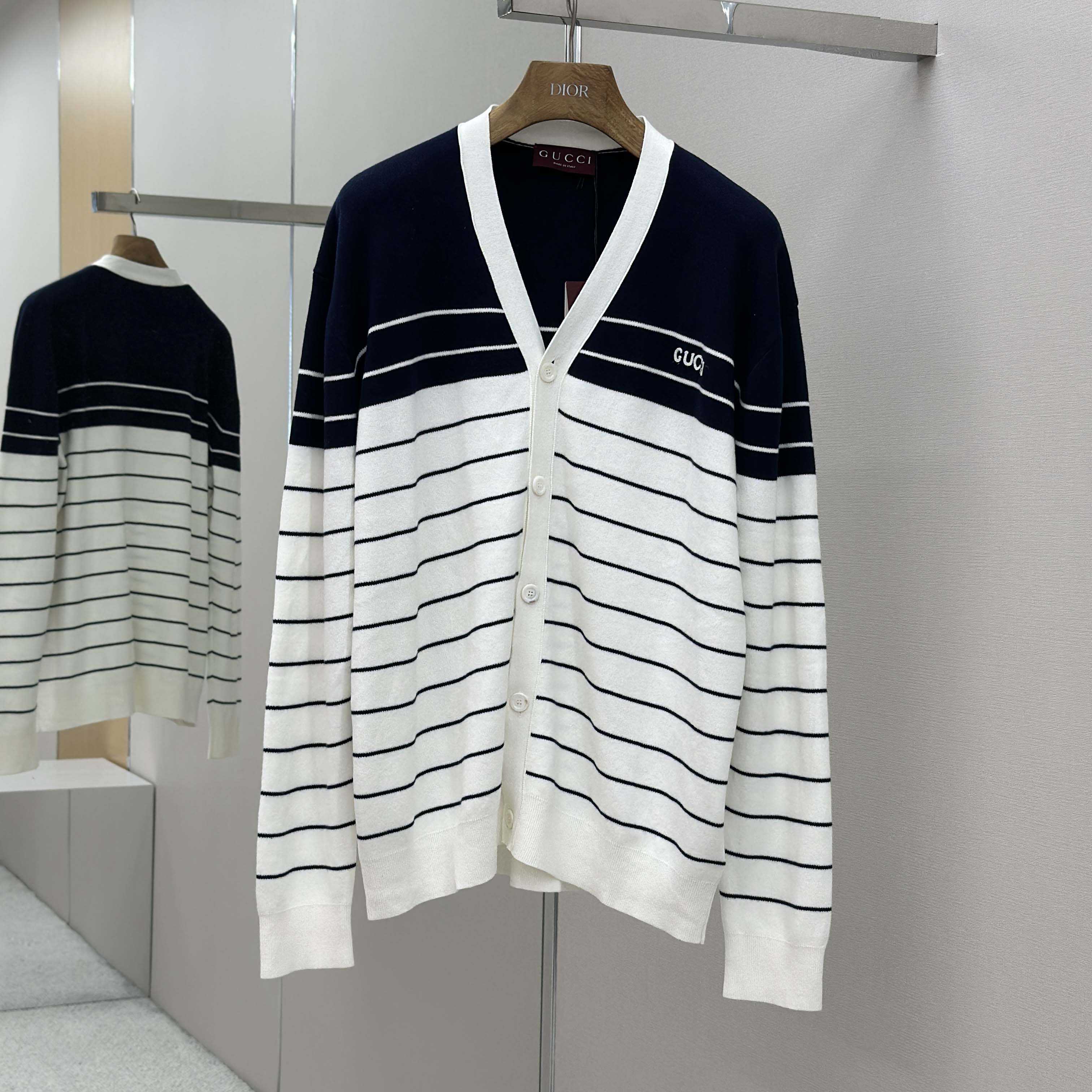 Gucci Cotton Cardigan With Embroidery - DesignerGu