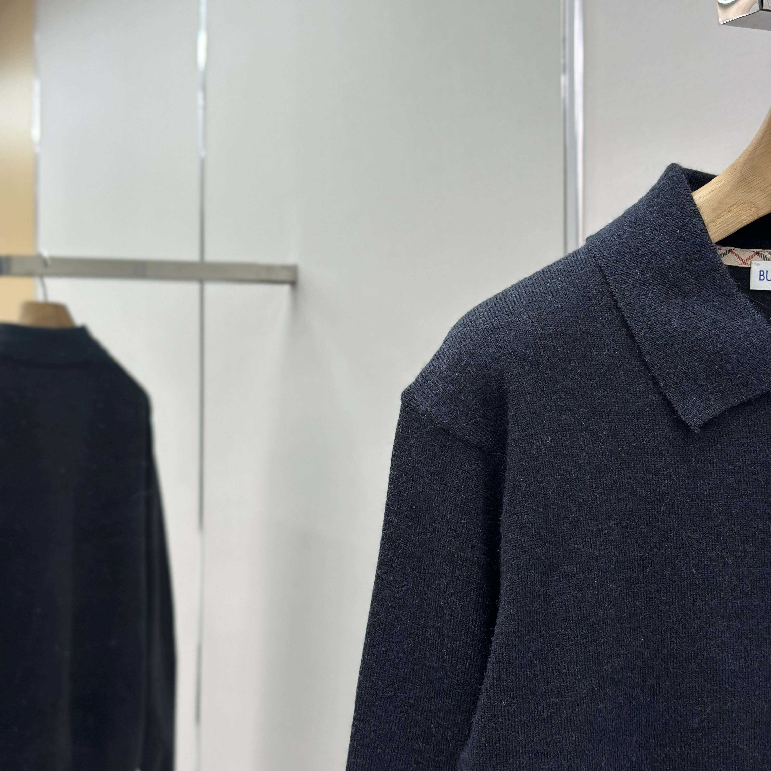 Burberry Long-sleeve Cashmere Blend Polo Shirt - DesignerGu