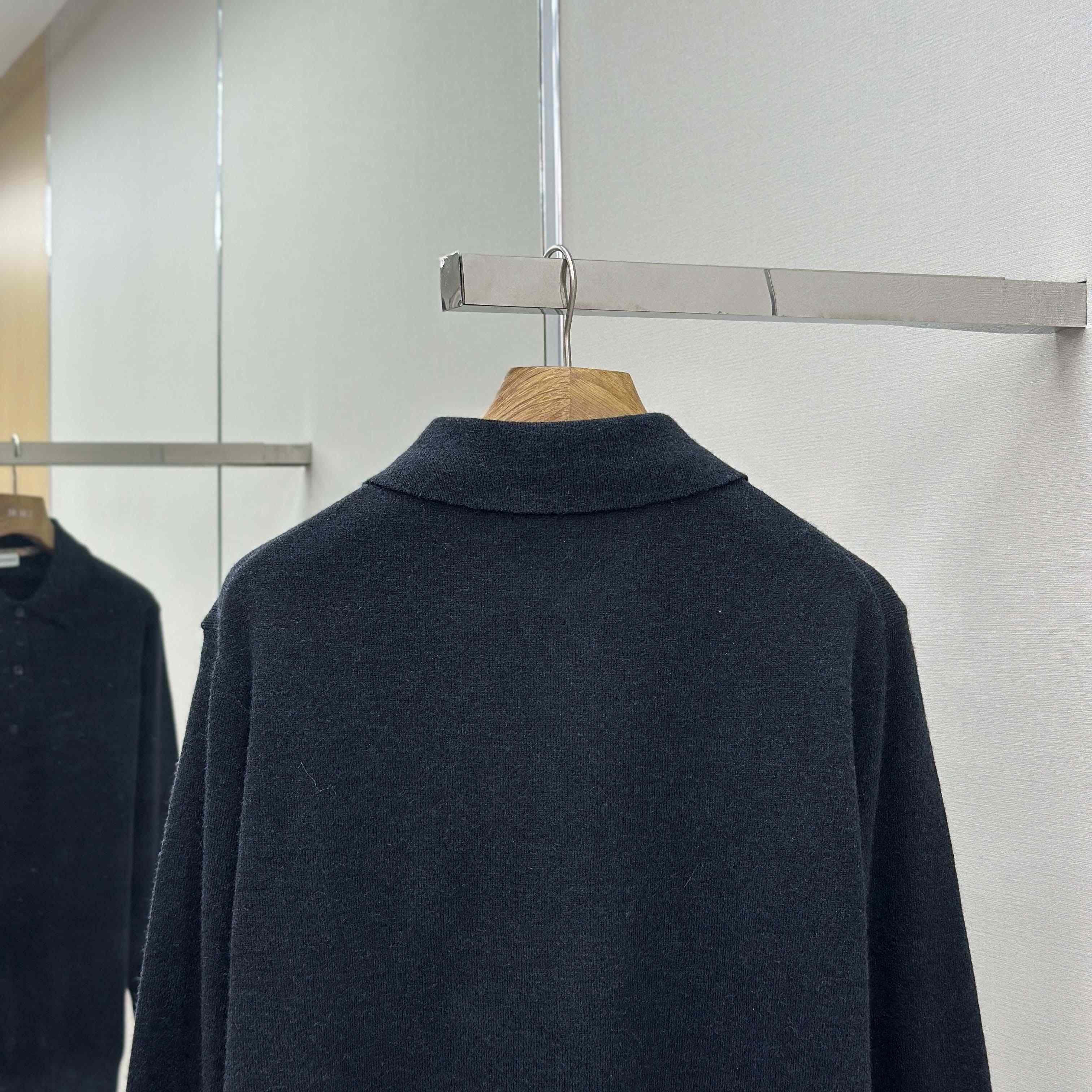 Burberry Long-sleeve Cashmere Blend Polo Shirt - DesignerGu