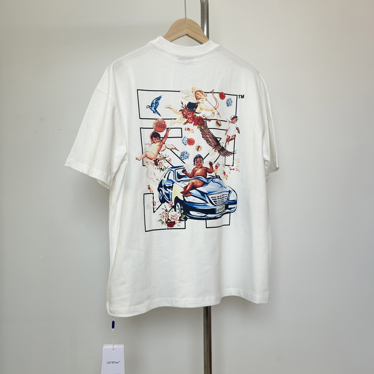 Off-White White Fresco Arrow T-Shirt    - DesignerGu