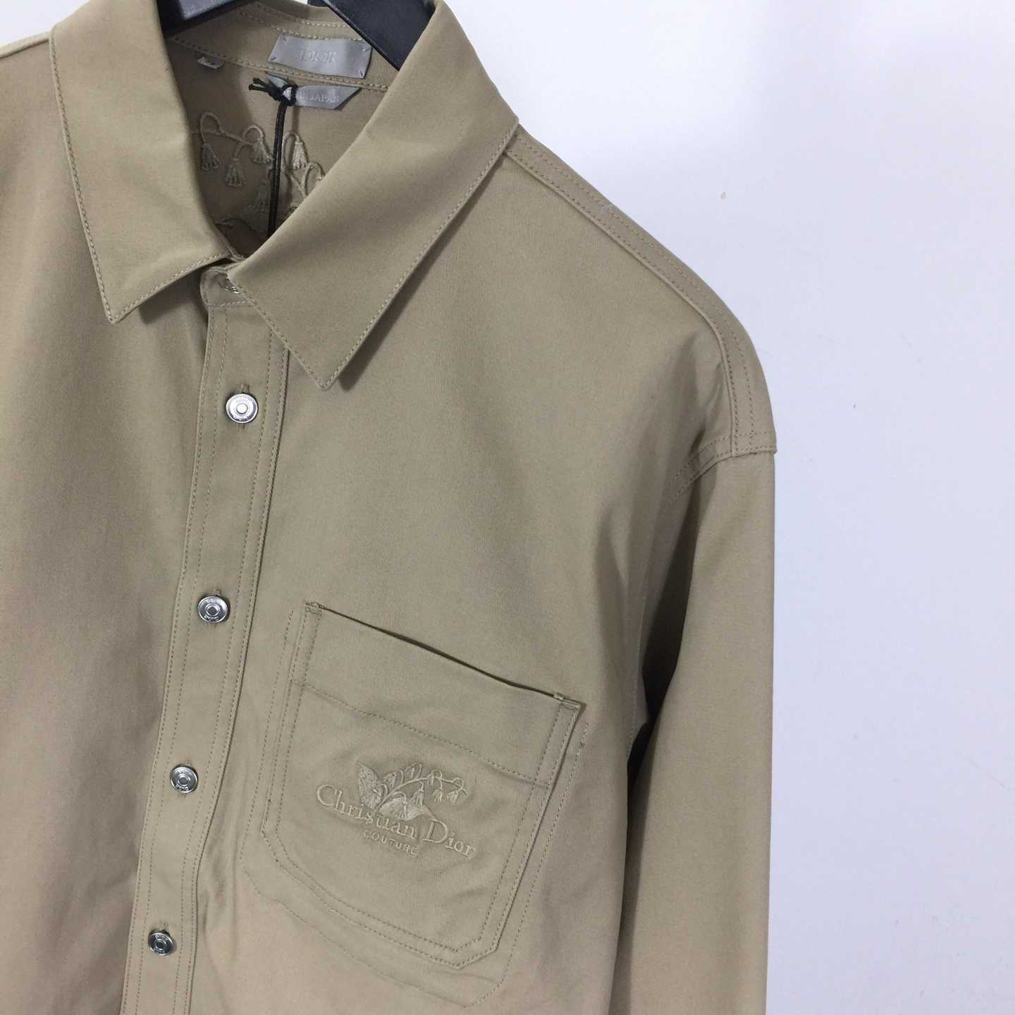 Christian Dior Couture Lily of the Valley Shirt Beige Cotton Tvvill - DesignerGu