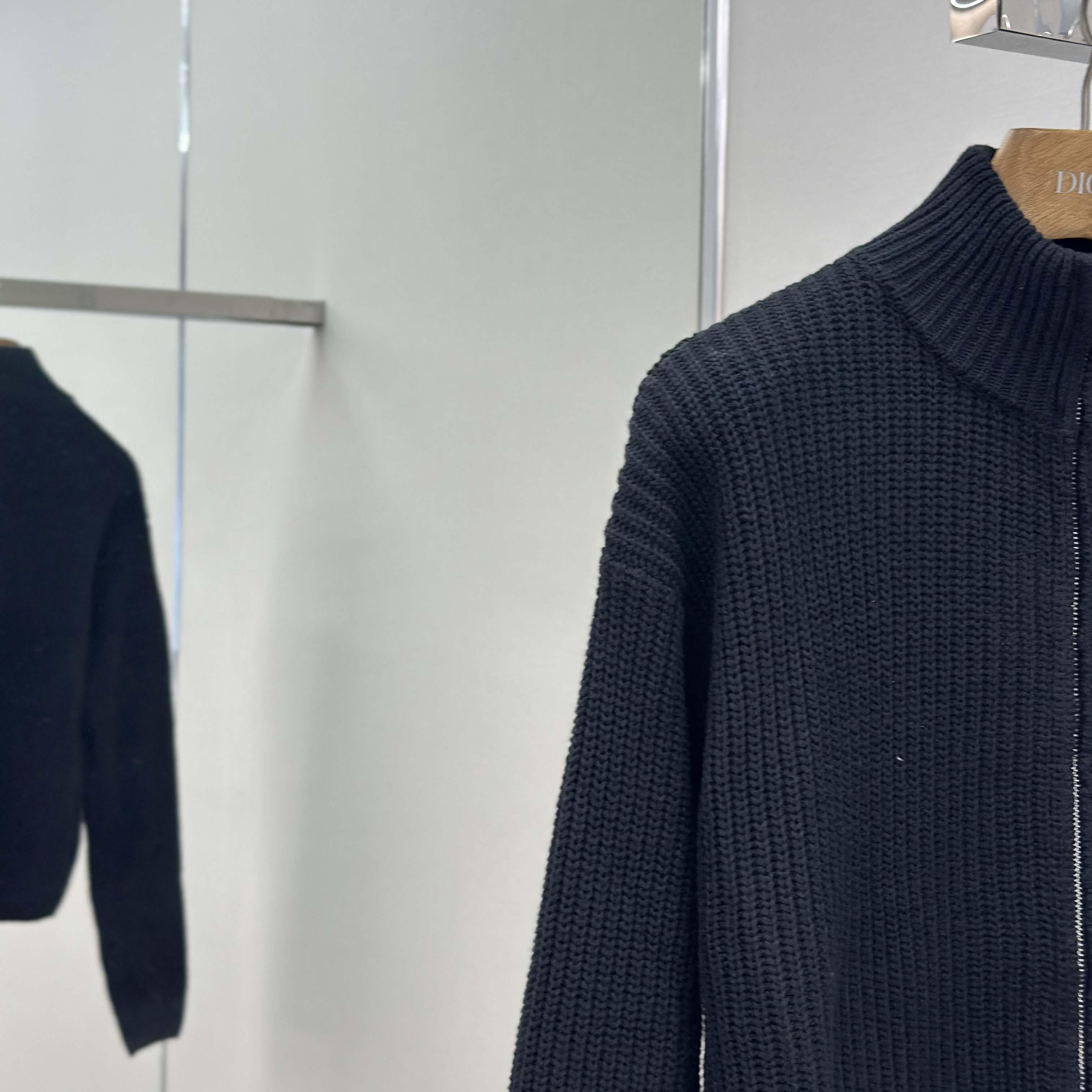 Celine Triomphe Trucker Sweater In Ribbed Wool  - DesignerGu