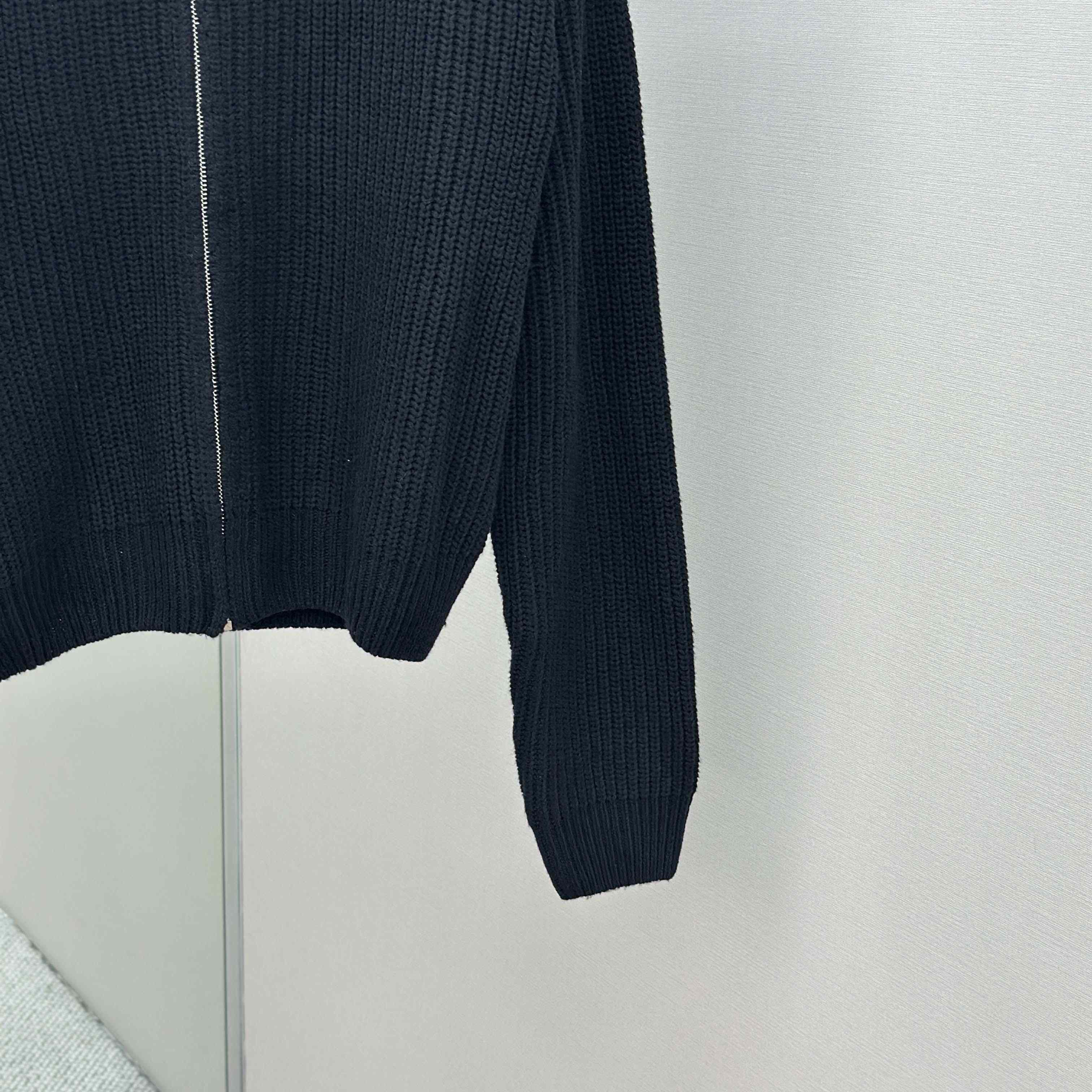 Celine Triomphe Trucker Sweater In Ribbed Wool  - DesignerGu