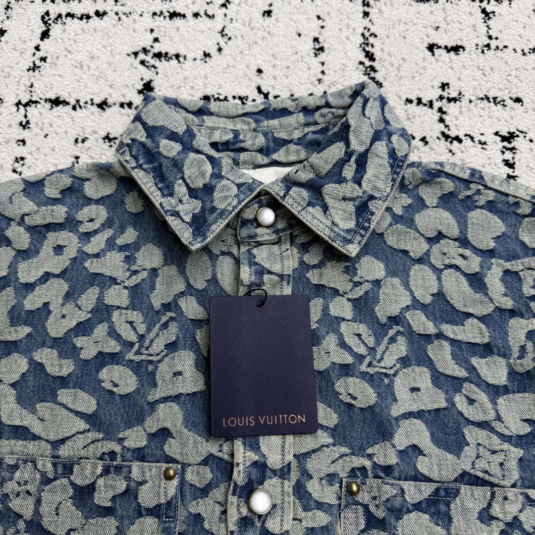 Louis Vuitton Jacquard Workwear Denim Shirts - DesignerGu