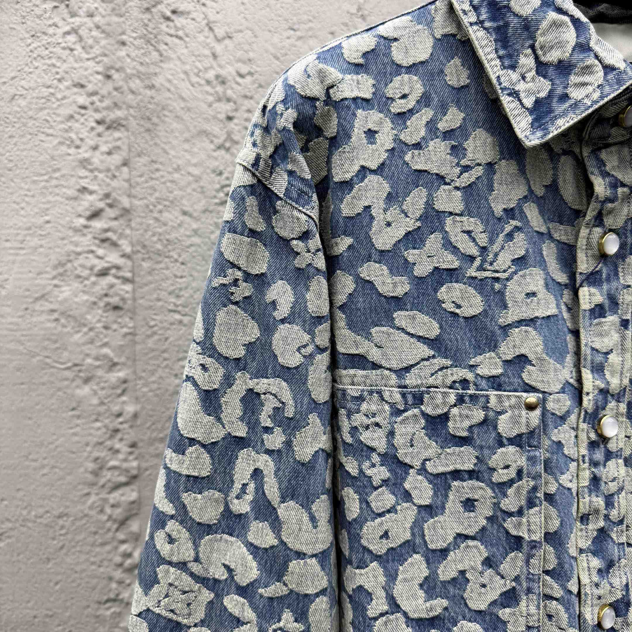 Louis Vuitton Jacquard Workwear Denim Shirts - DesignerGu