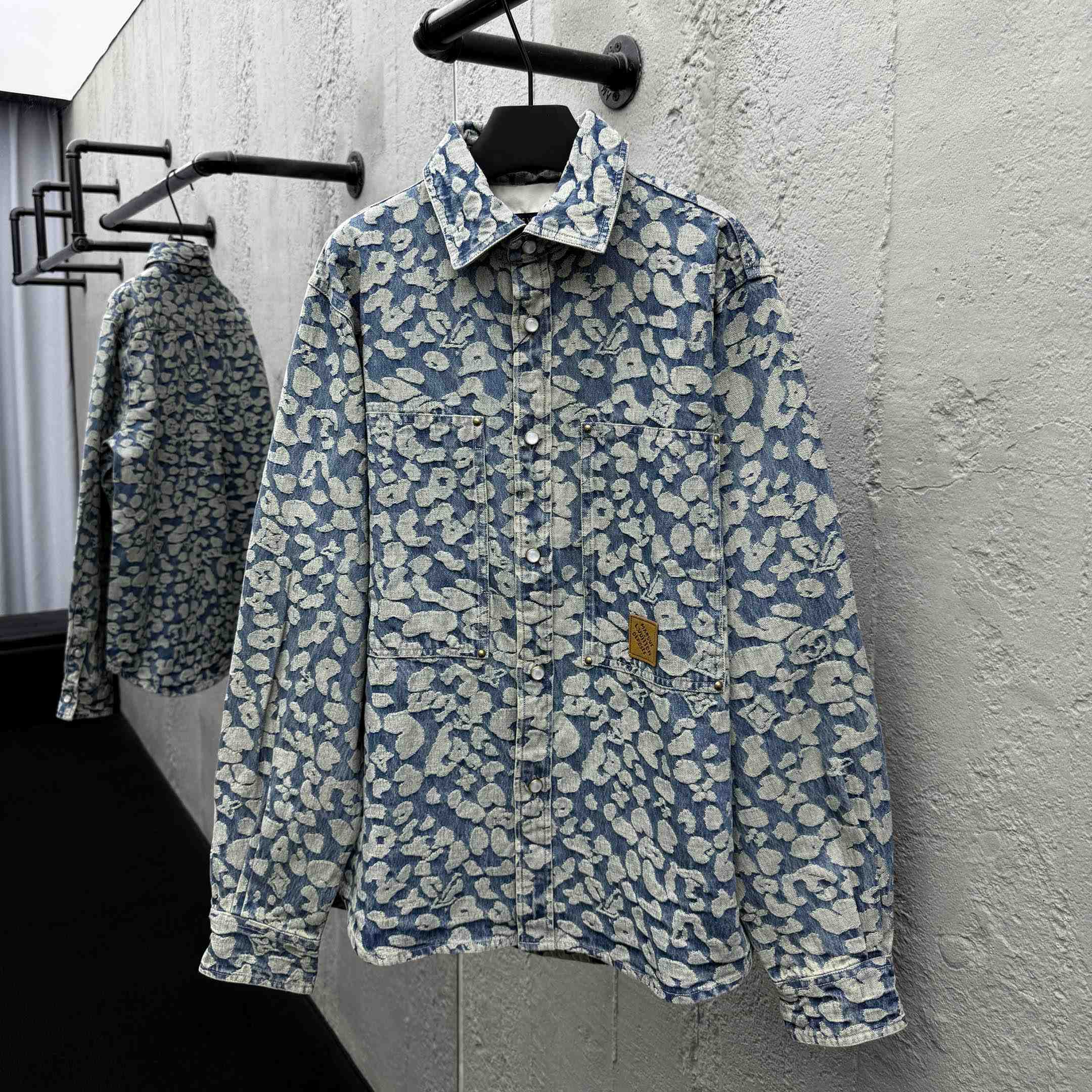 Louis Vuitton Jacquard Workwear Denim Shirts - DesignerGu