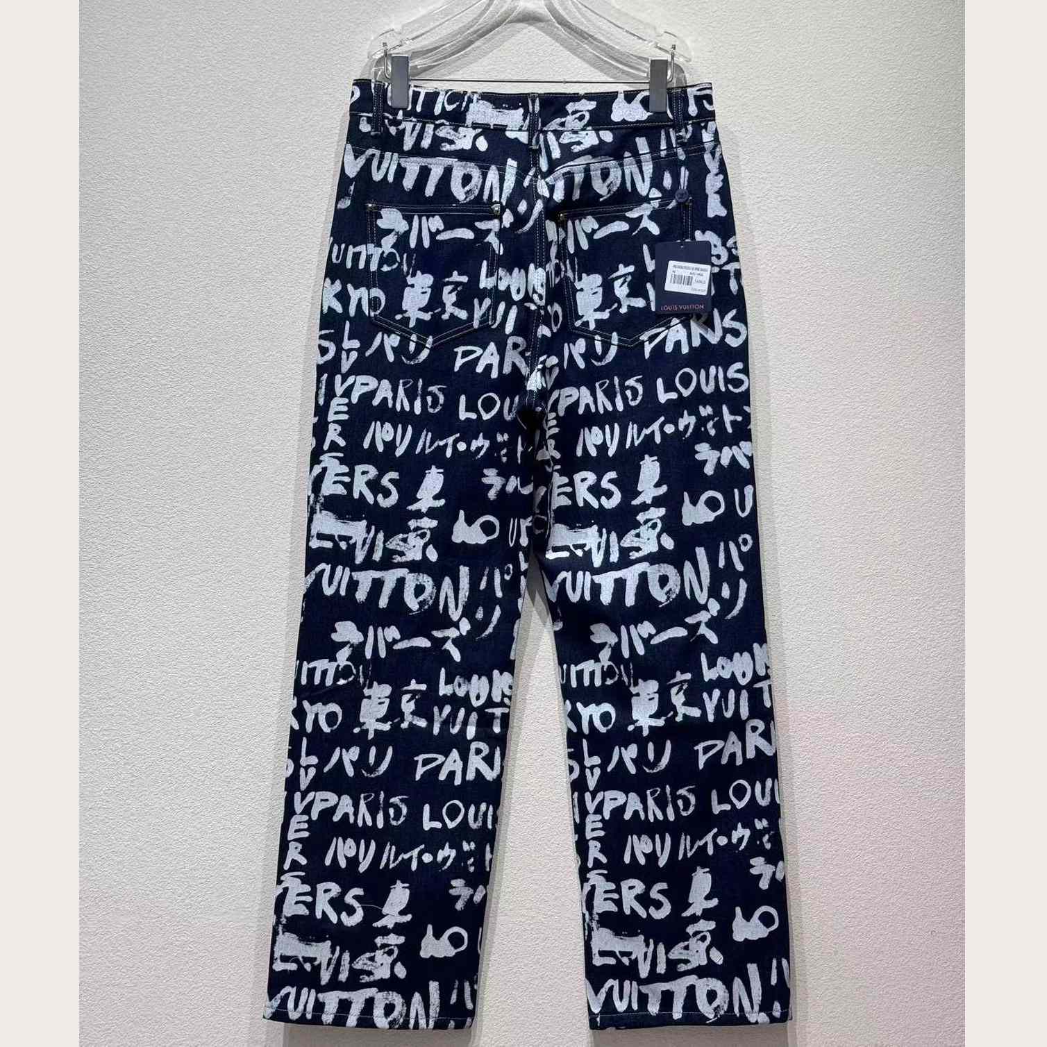 Louis Vuitton Denim Skate Pants   1AILT0 - DesignerGu