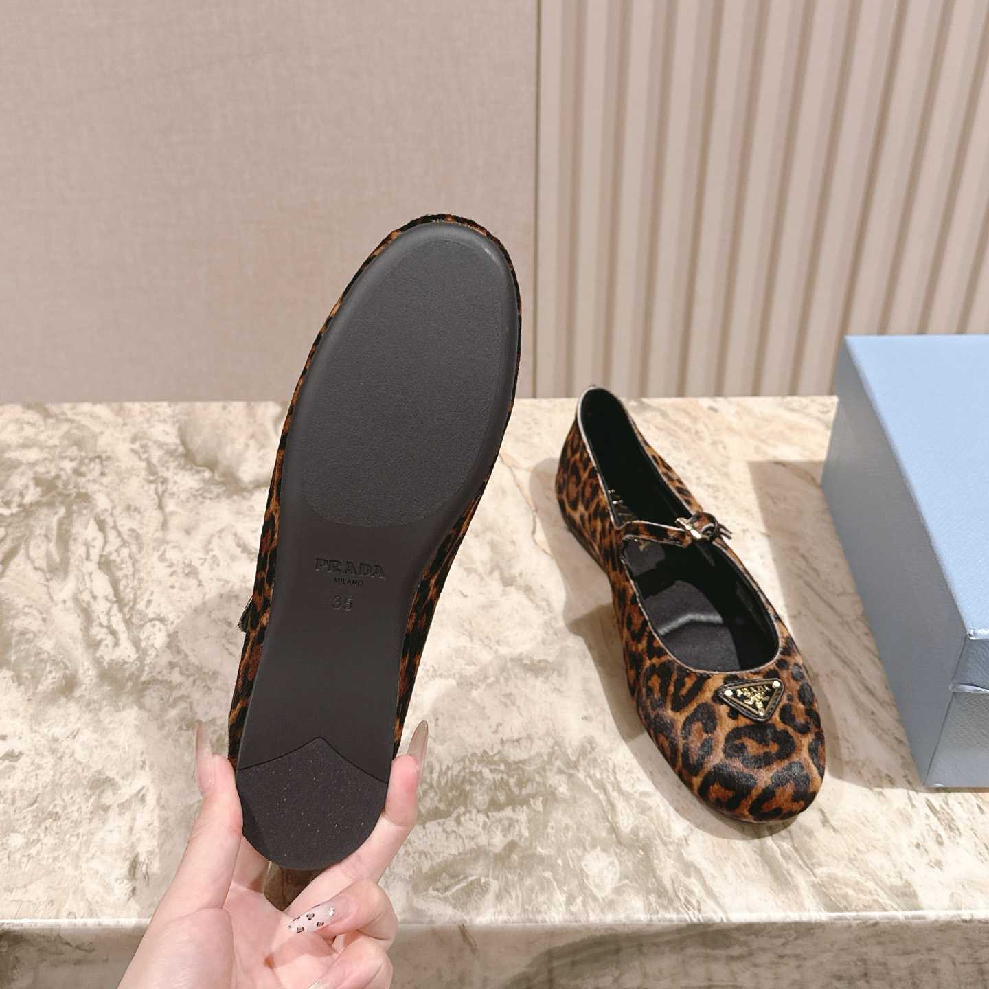 Prada leopard-print Ballerina Shoes - DesignerGu