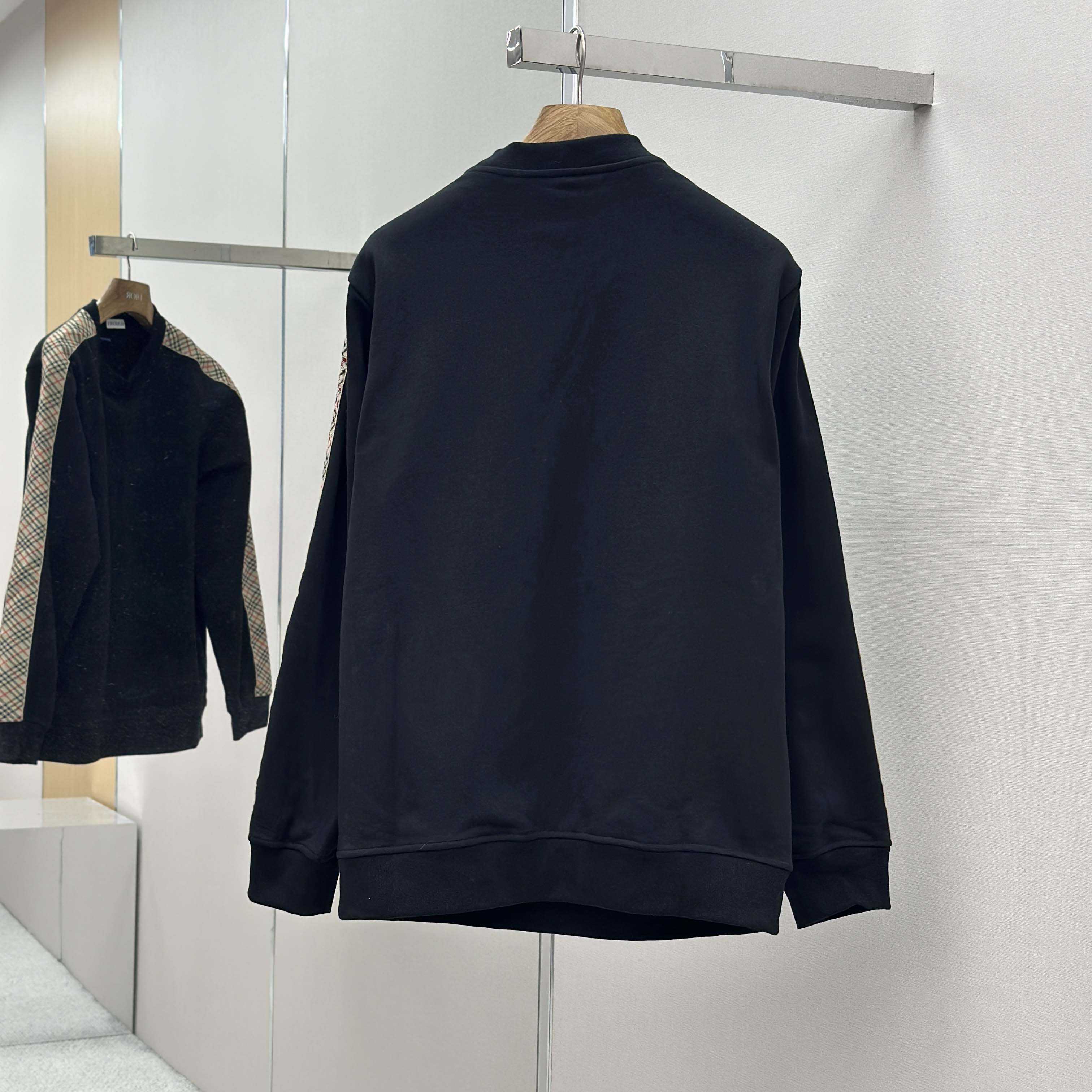 Burberry Check Trim Cotton Sweatshirt - DesignerGu