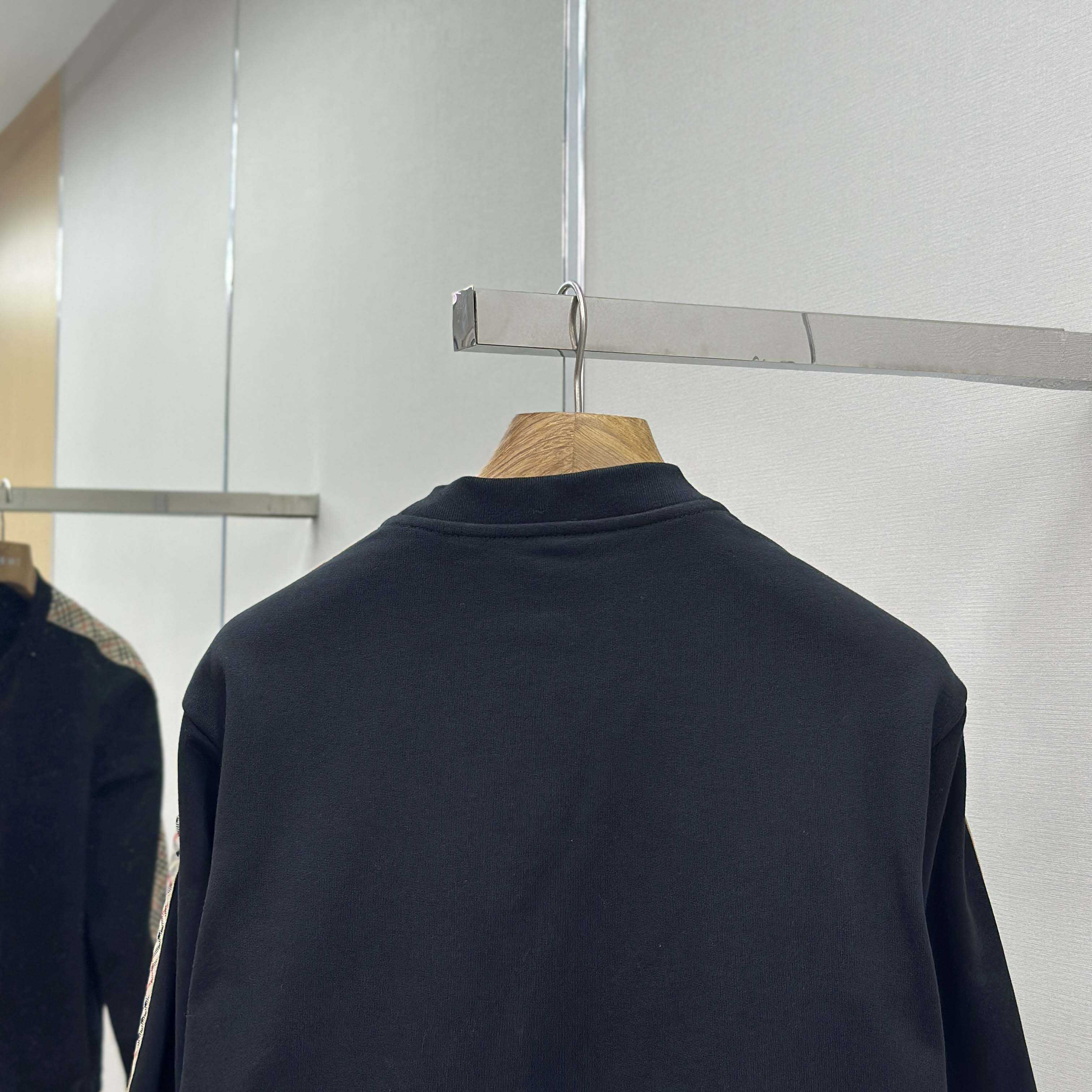 Burberry Check Trim Cotton Sweatshirt - DesignerGu