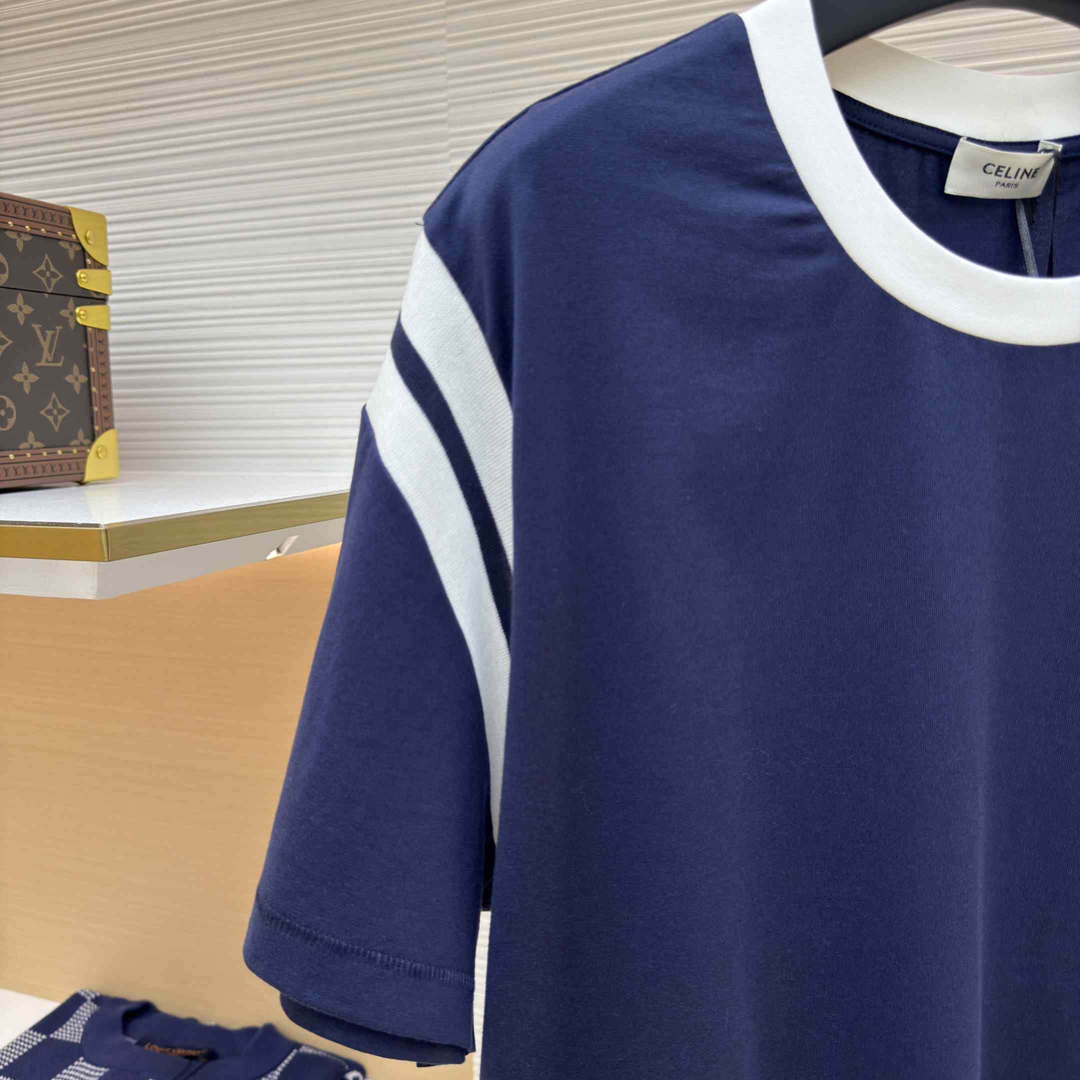 Celine Triomphe Regular T-shirt In Cotton Jersey - DesignerGu