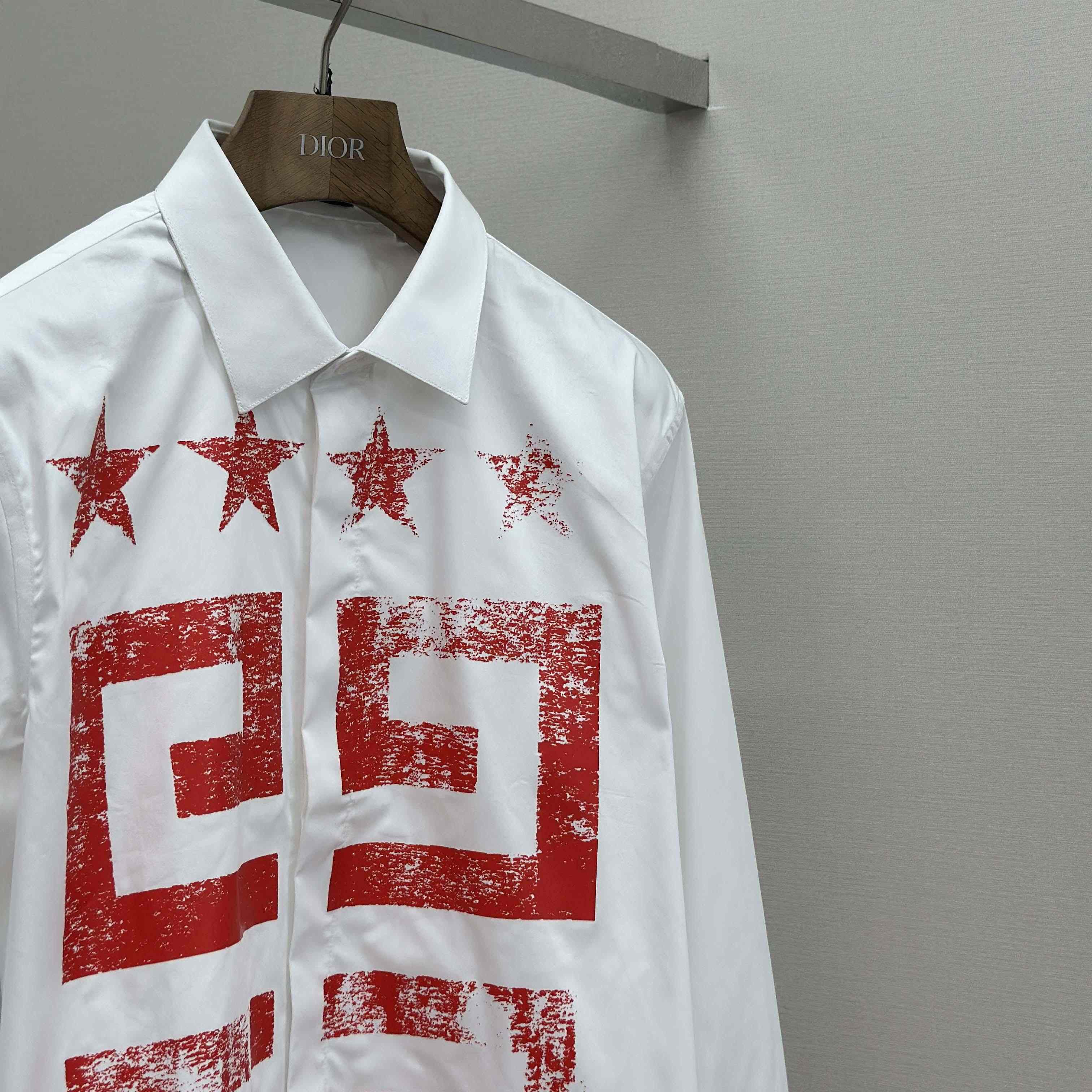 Givenchy Cotton Shirt with 4G Stars - DesignerGu
