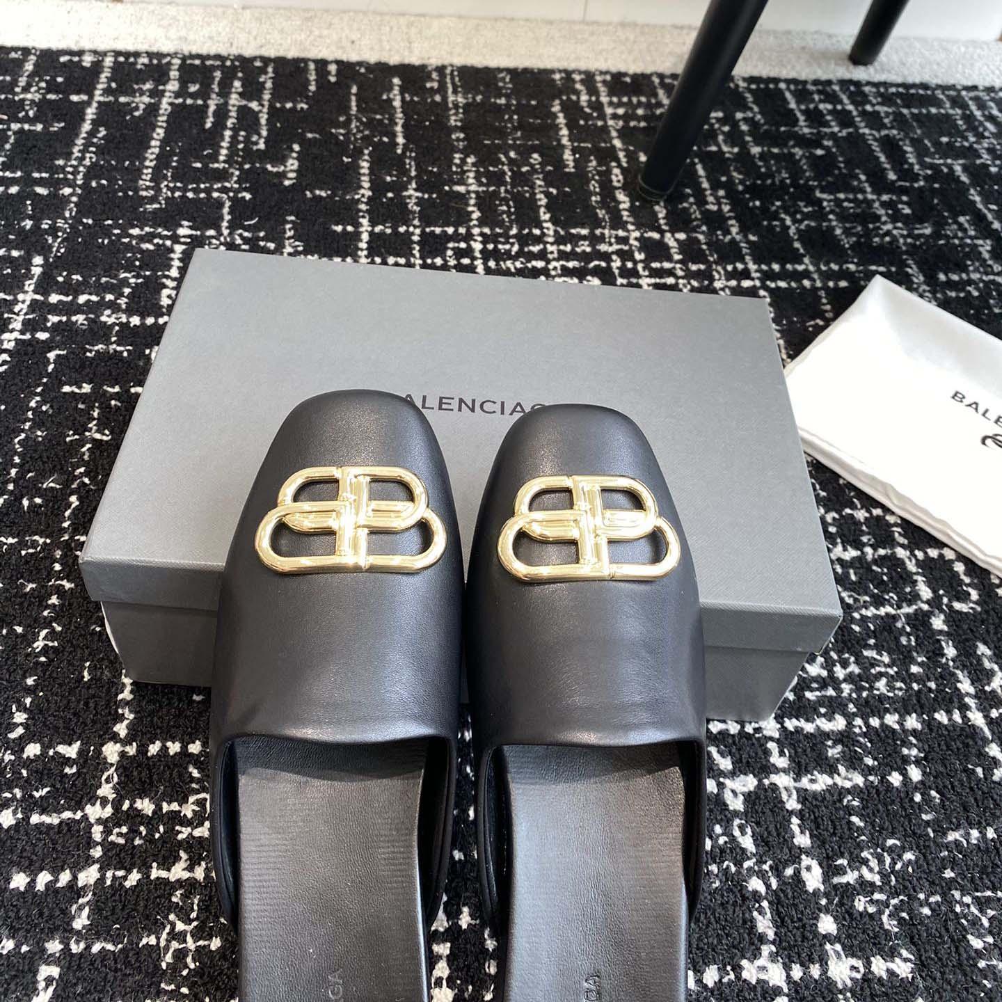 Balenciaga Flat Cosy BB Mule Slide Sandals - DesignerGu