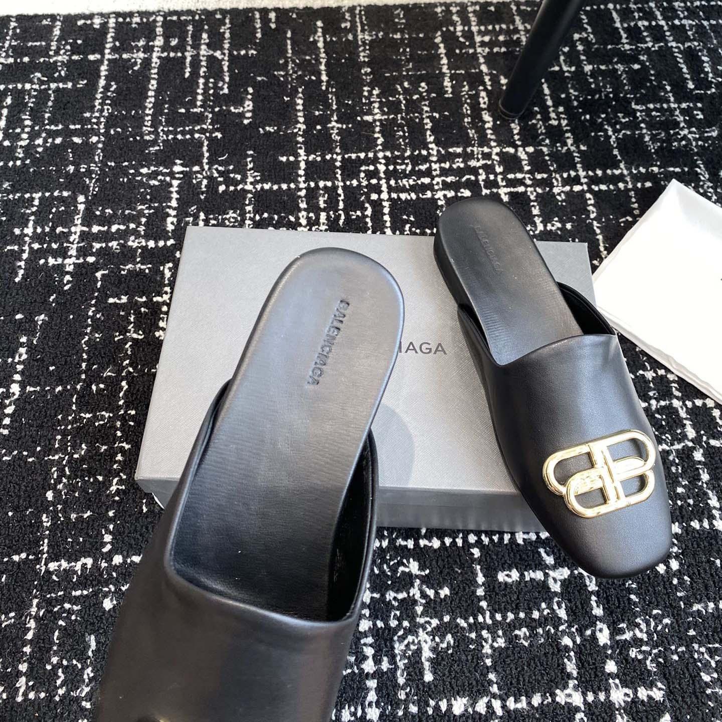 Balenciaga Flat Cosy BB Mule Slide Sandals - DesignerGu