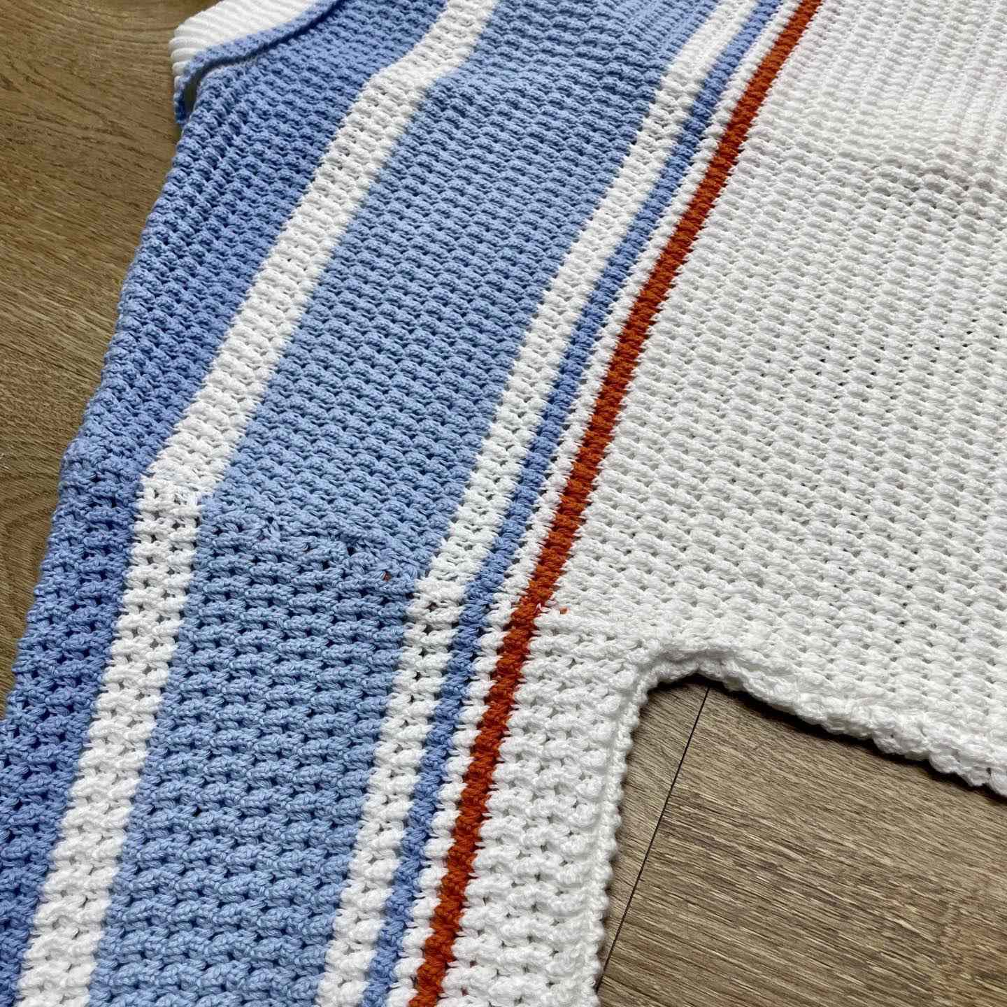 Casablanca Cotton Tennis Short Sleeve Crochet Shirt    D0103 - DesignerGu