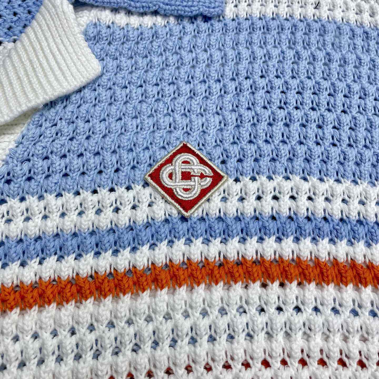 Casablanca Cotton Tennis Short Sleeve Crochet Shirt    D0103 - DesignerGu