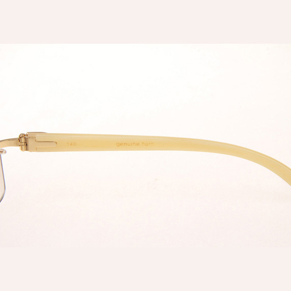 Cartier CT_3524012 Diamond White Buffalo Sunglasses In Gold Brown - DesignerGu