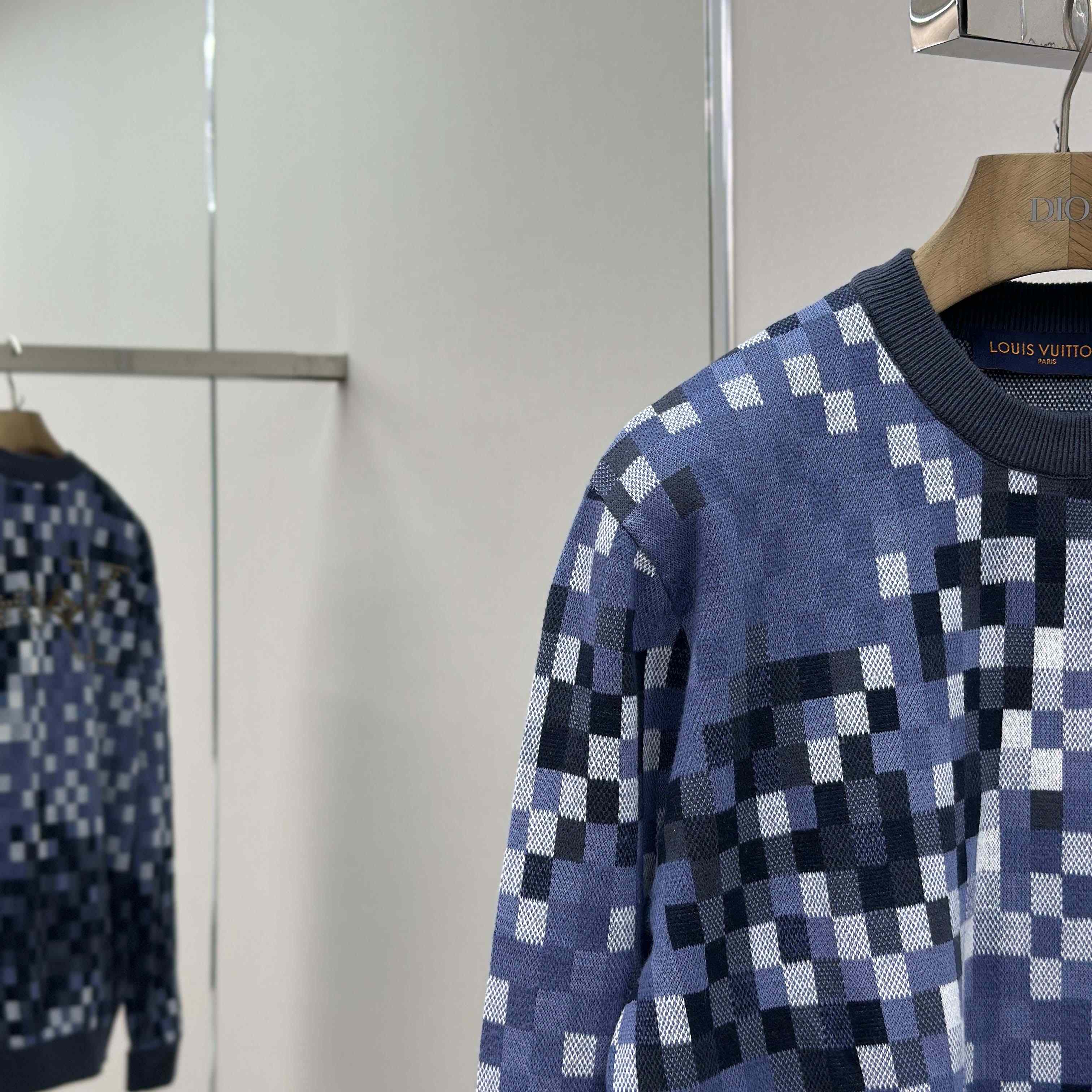 Louis Vuitton LV Vers Damoflage Jacquard Pullover   1AGHTO - DesignerGu