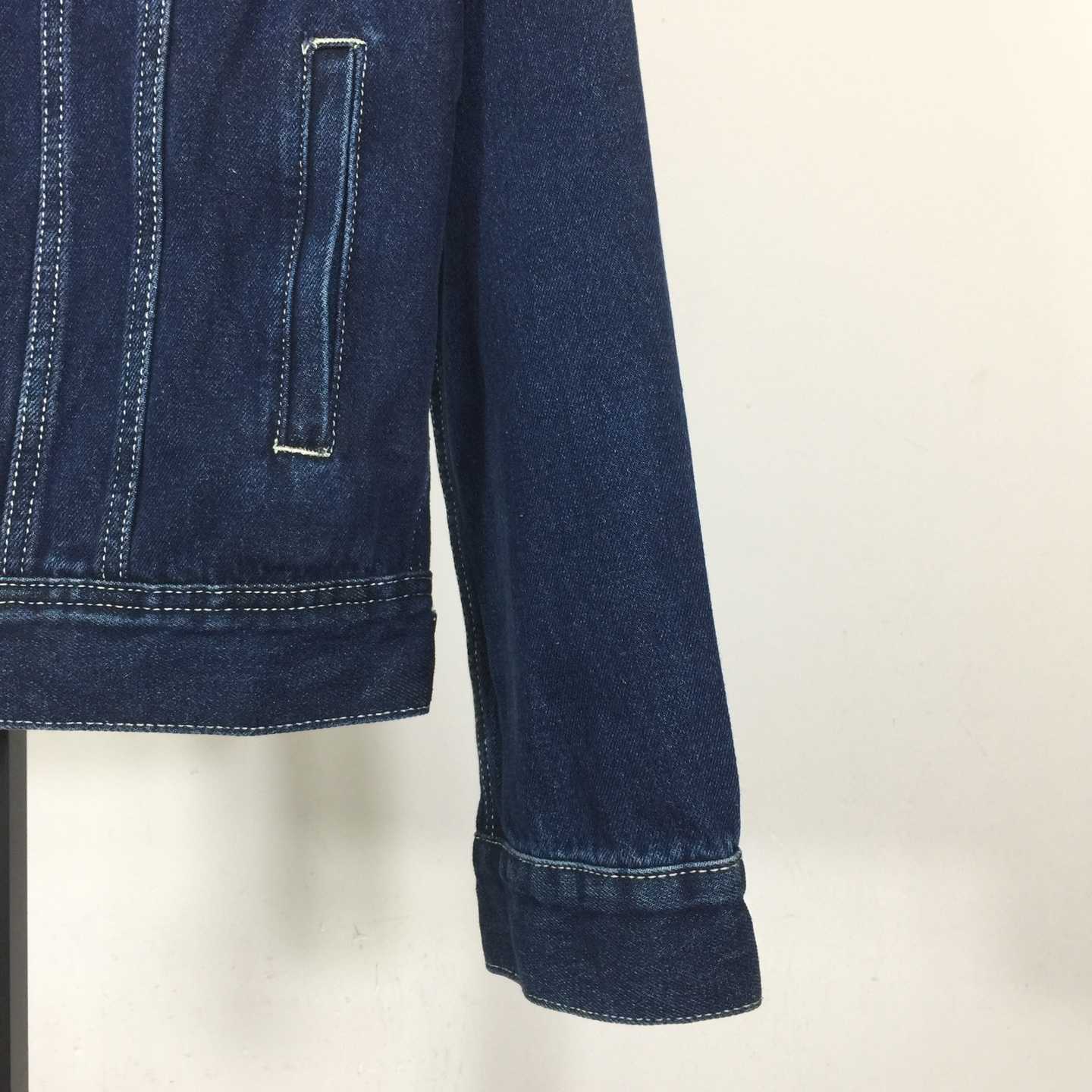 Celine Trucker Jacket In Royal Indigo Wash Denim - DesignerGu
