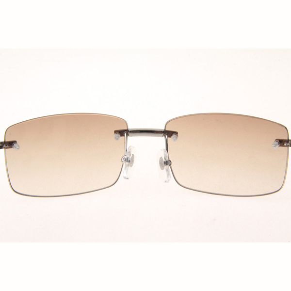 Cartier CT_3524012 Diamond Black Buffalo Eyeglasses In Silver Brown - DesignerGu
