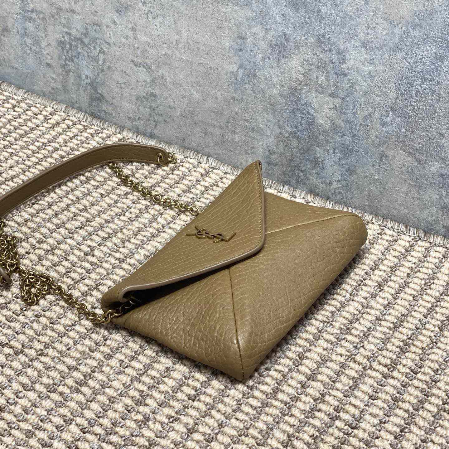 Saint Laurent Cassandre Chain Pouch In Lambskin - DesignerGu