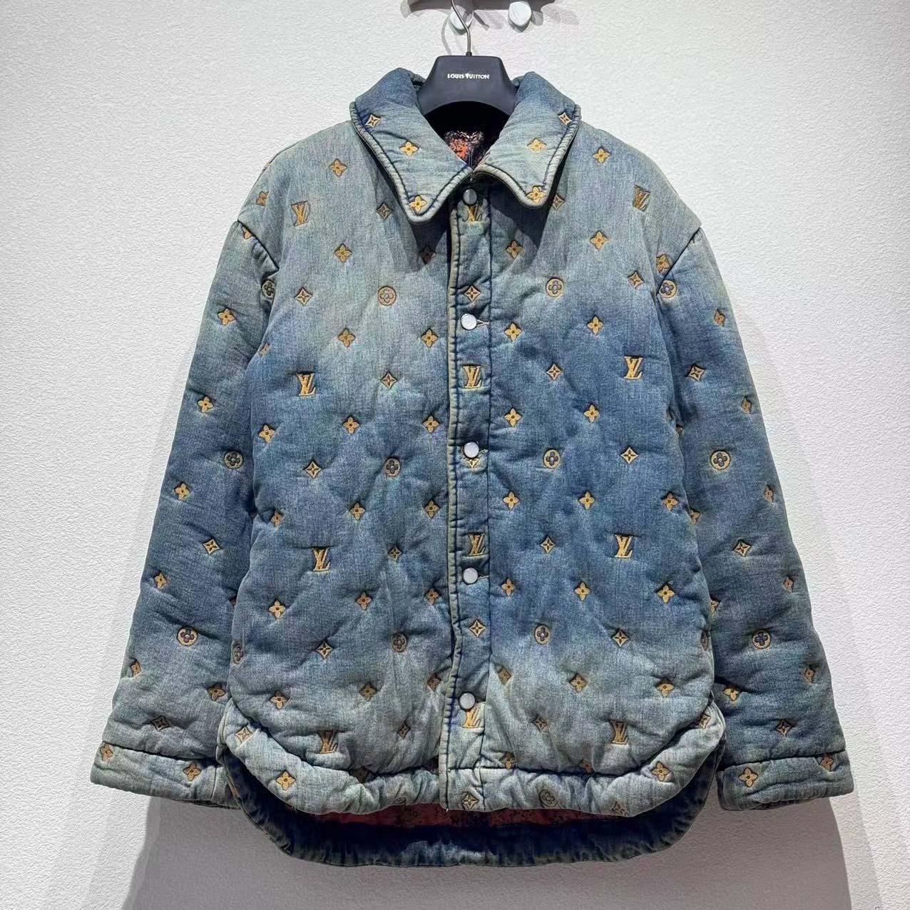 Louis Vuitton Padded Denim Monogram Overshirt   1AFJCQ - DesignerGu