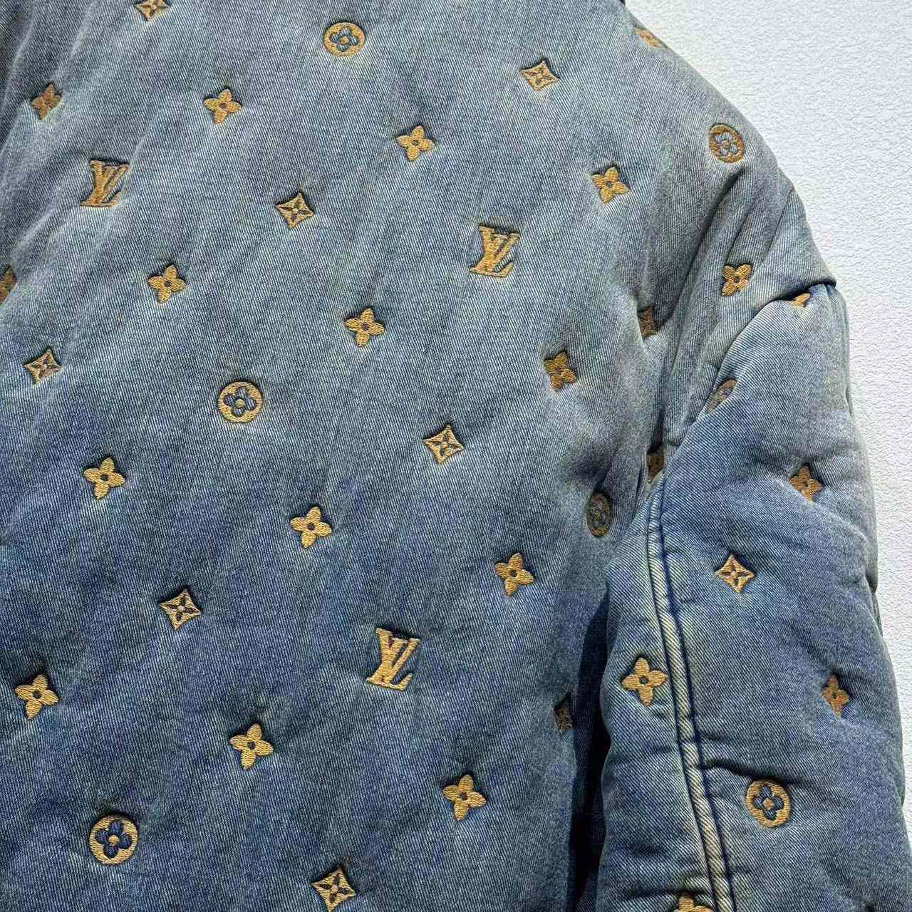 Louis Vuitton Padded Denim Monogram Overshirt   1AFJCQ - DesignerGu