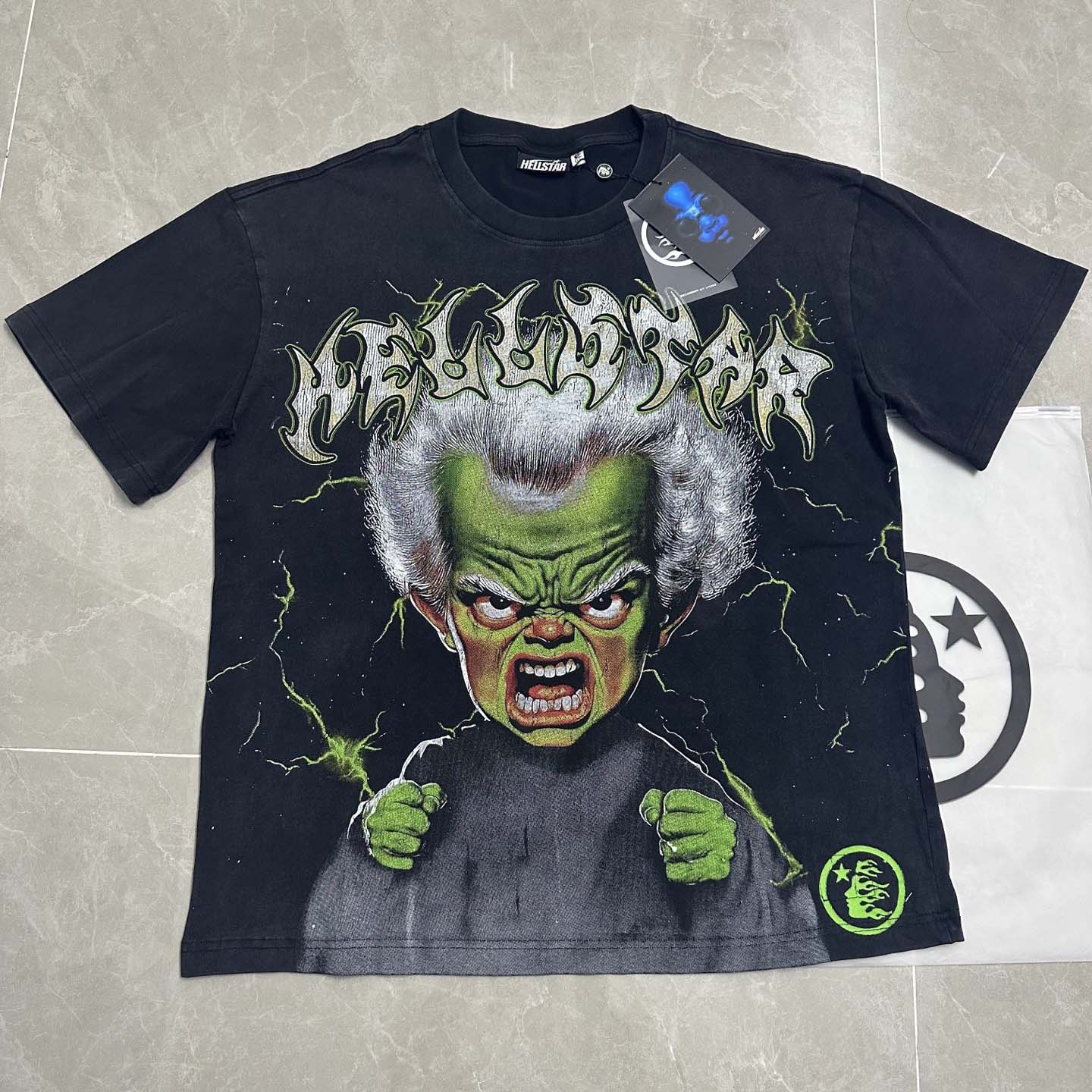 Hellstar Star Green Angry Person Tee - DesignerGu
