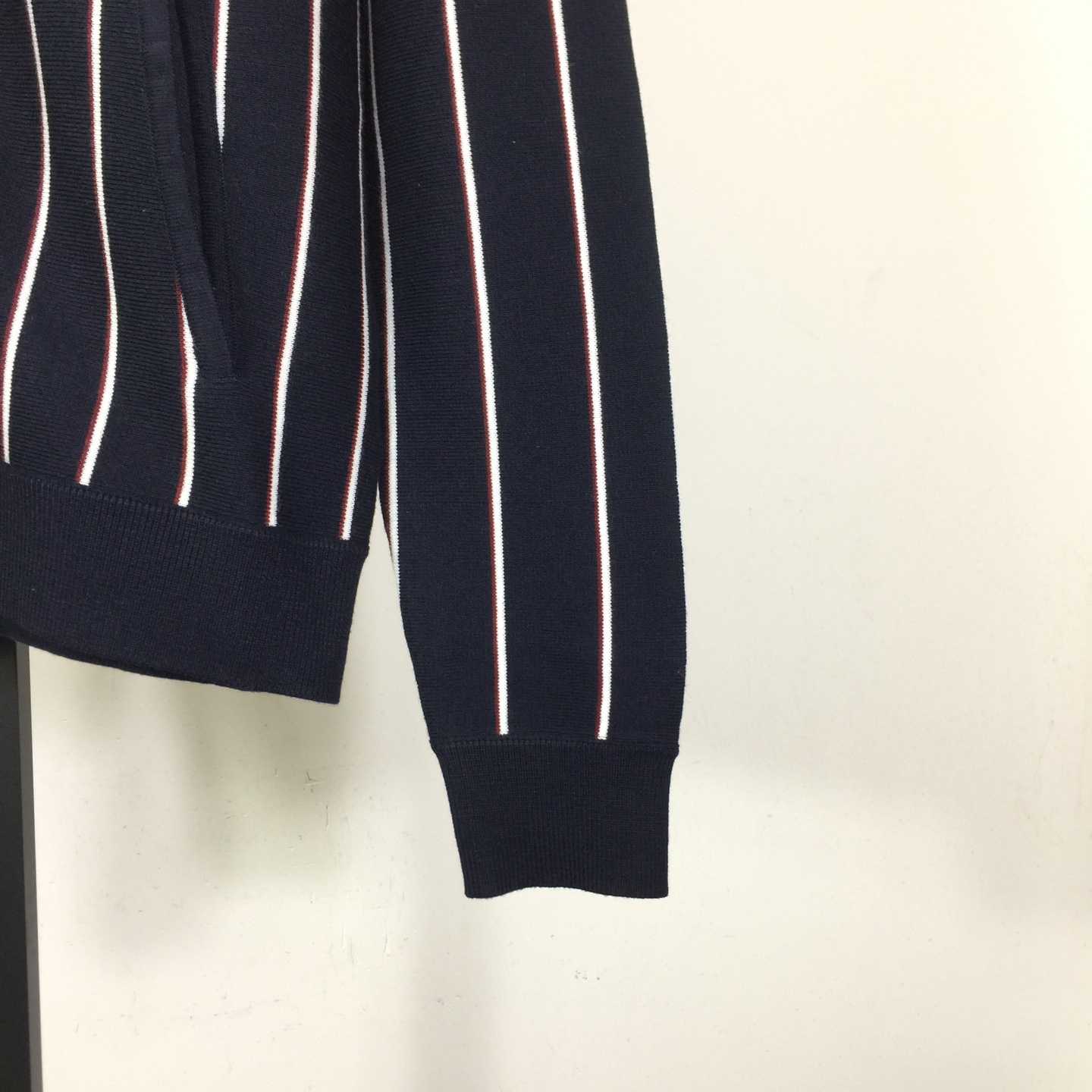 Prada Navy Striped Wool Cardigan  - DesignerGu