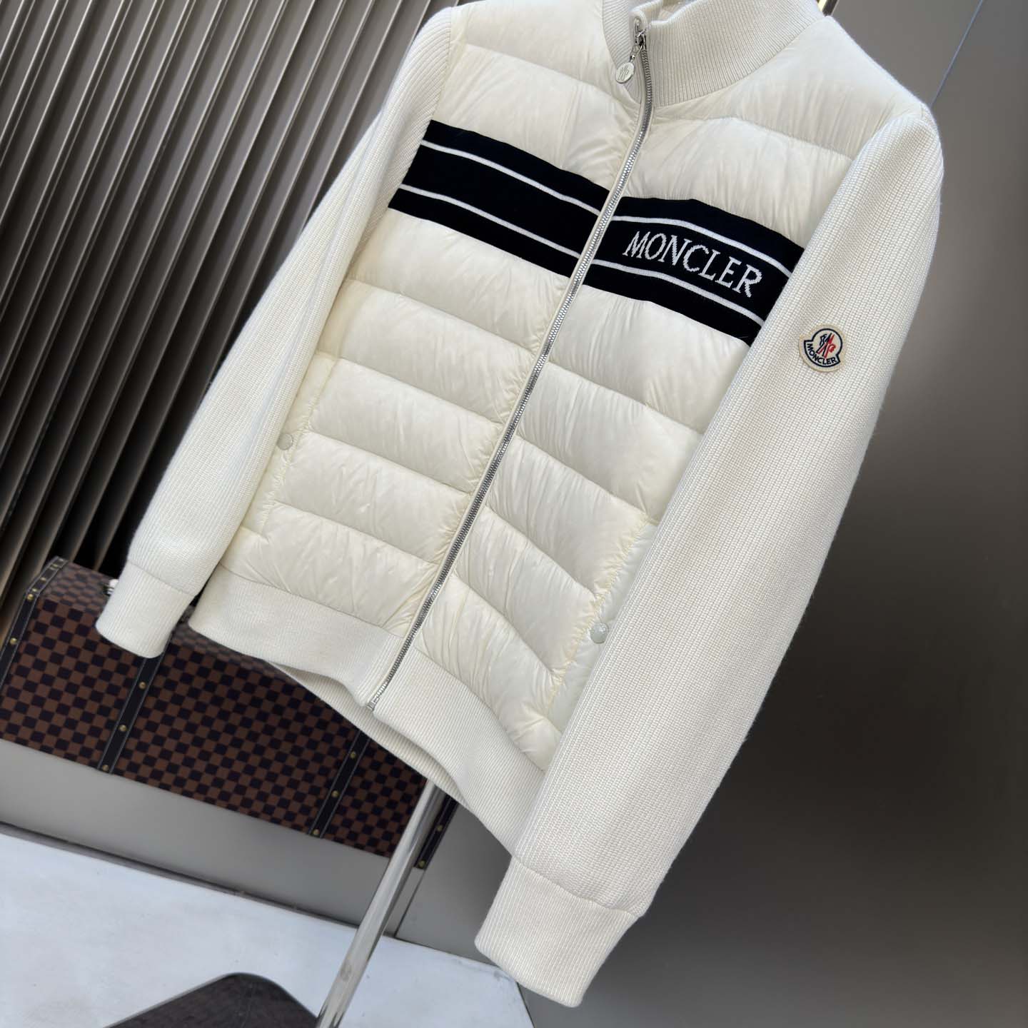 Moncler Color Block Zip Cardigan  - DesignerGu