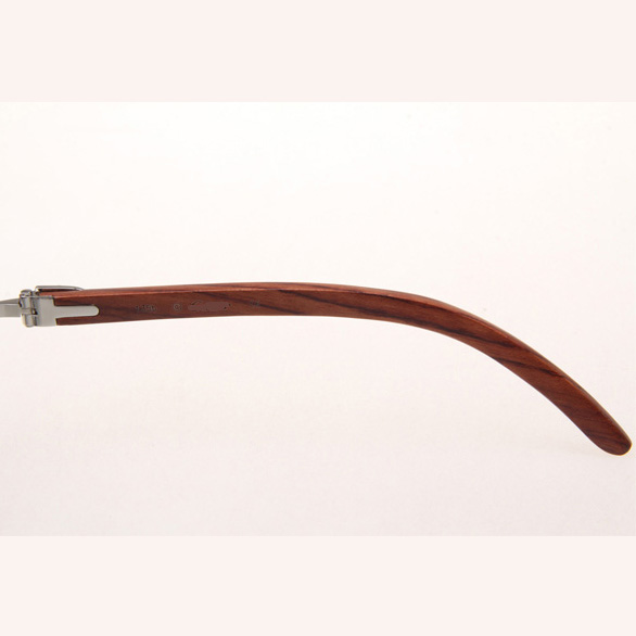 Cartier CT_3524012 Diamond Wood Eyeglasses In Silver Grey - DesignerGu