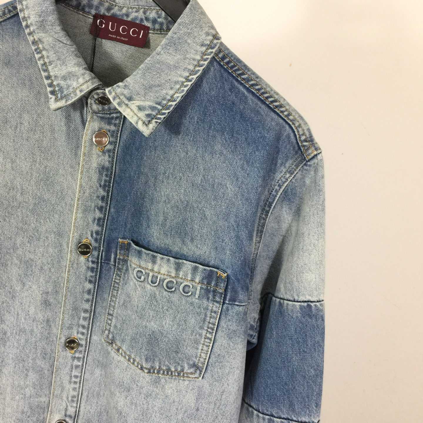 Gucci Cotton Denim Shirt - DesignerGu