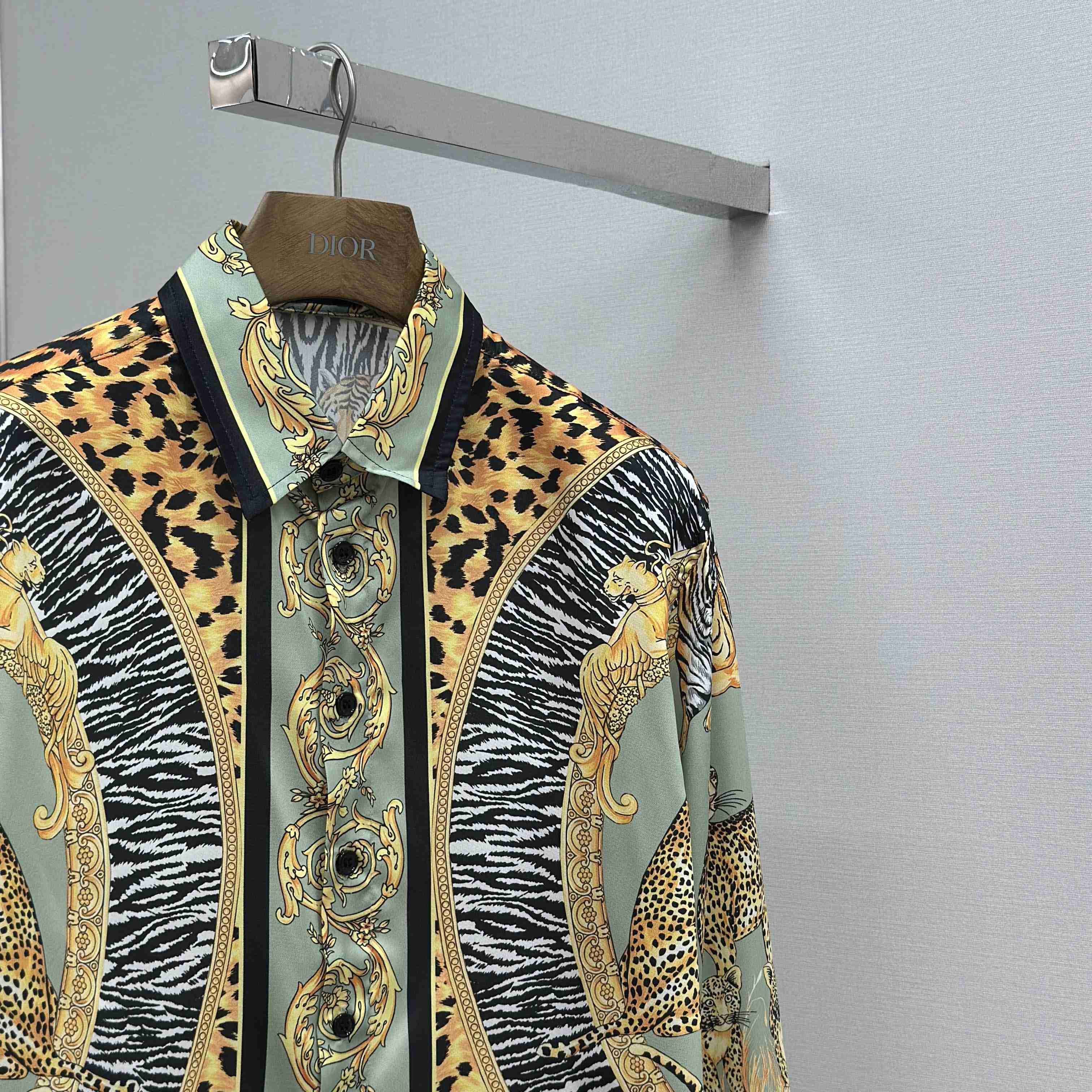 Versace Wild Cats Silk Shirt - DesignerGu