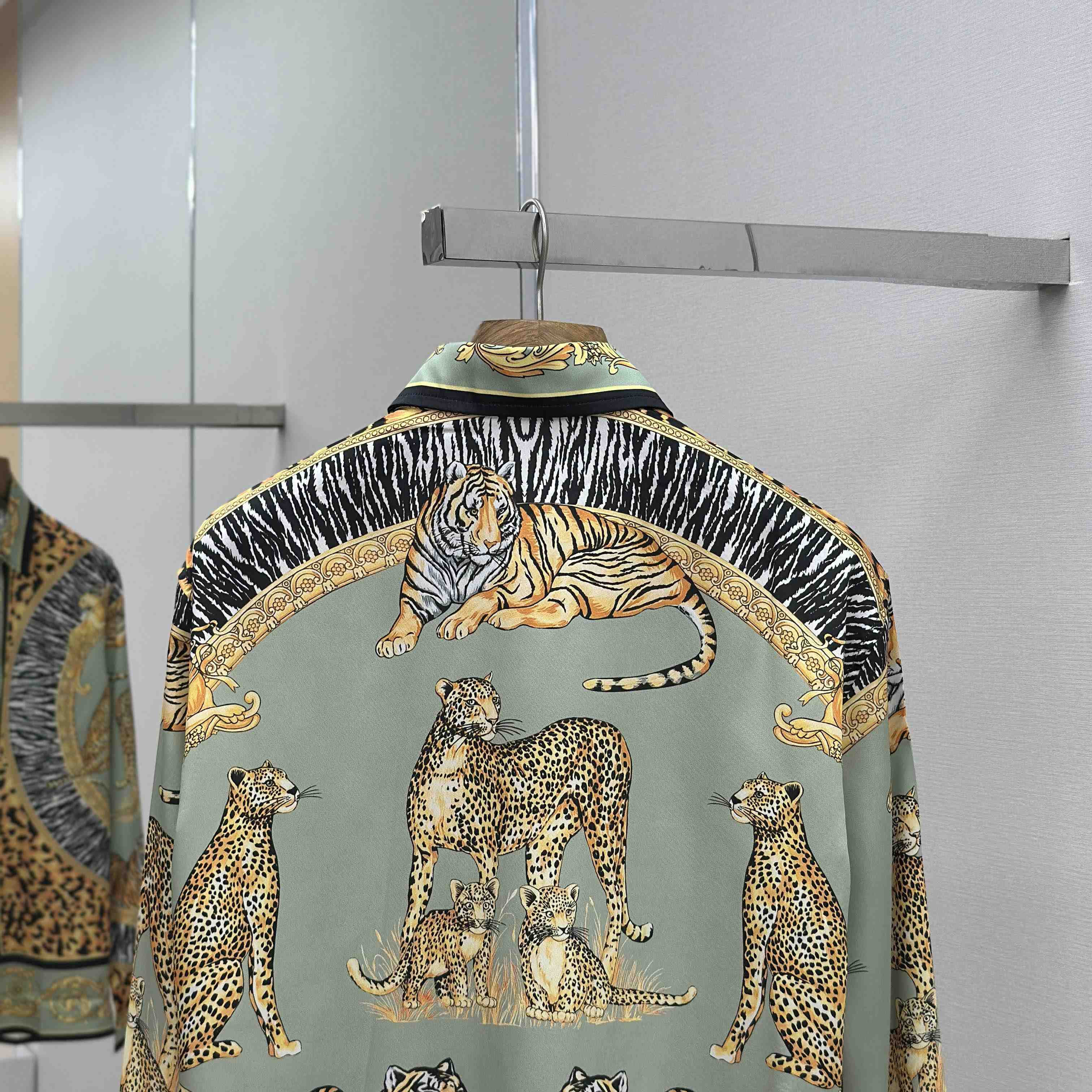 Versace Wild Cats Silk Shirt - DesignerGu
