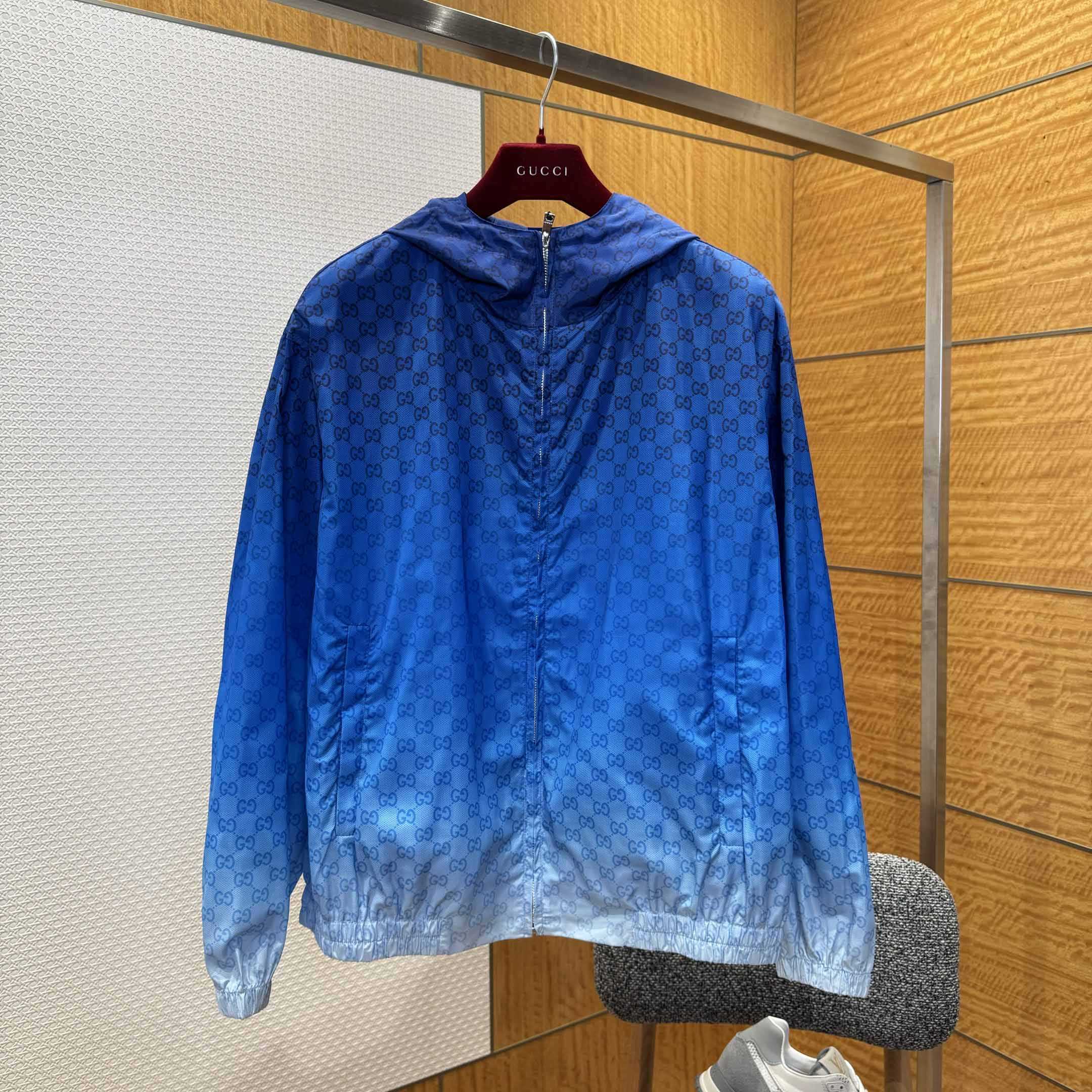 Gucci Printed Technical Poplin Zip Jacket - DesignerGu
