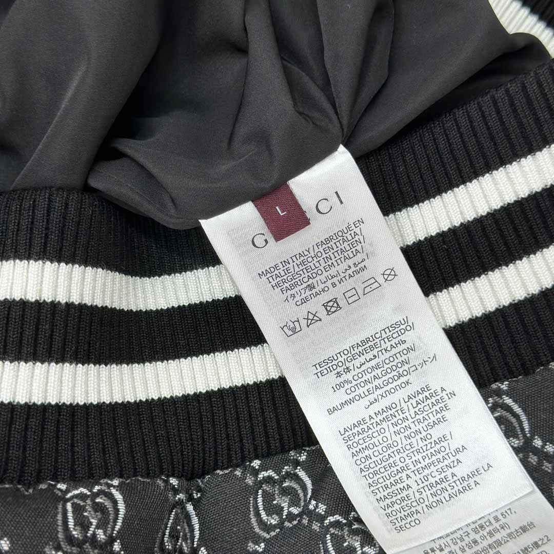 Gucci Logo-Jacquard Padded Cotton-Twill Bomber Jacket - DesignerGu