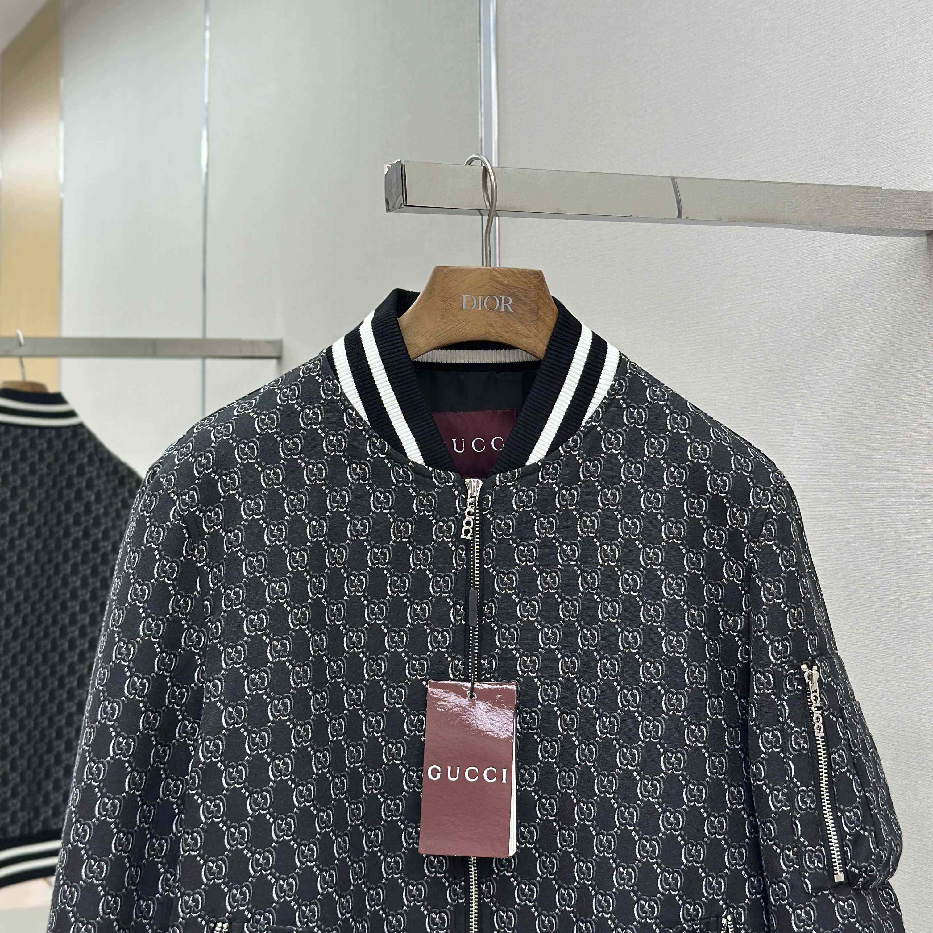 Gucci Logo-Jacquard Padded Cotton-Twill Bomber Jacket - DesignerGu