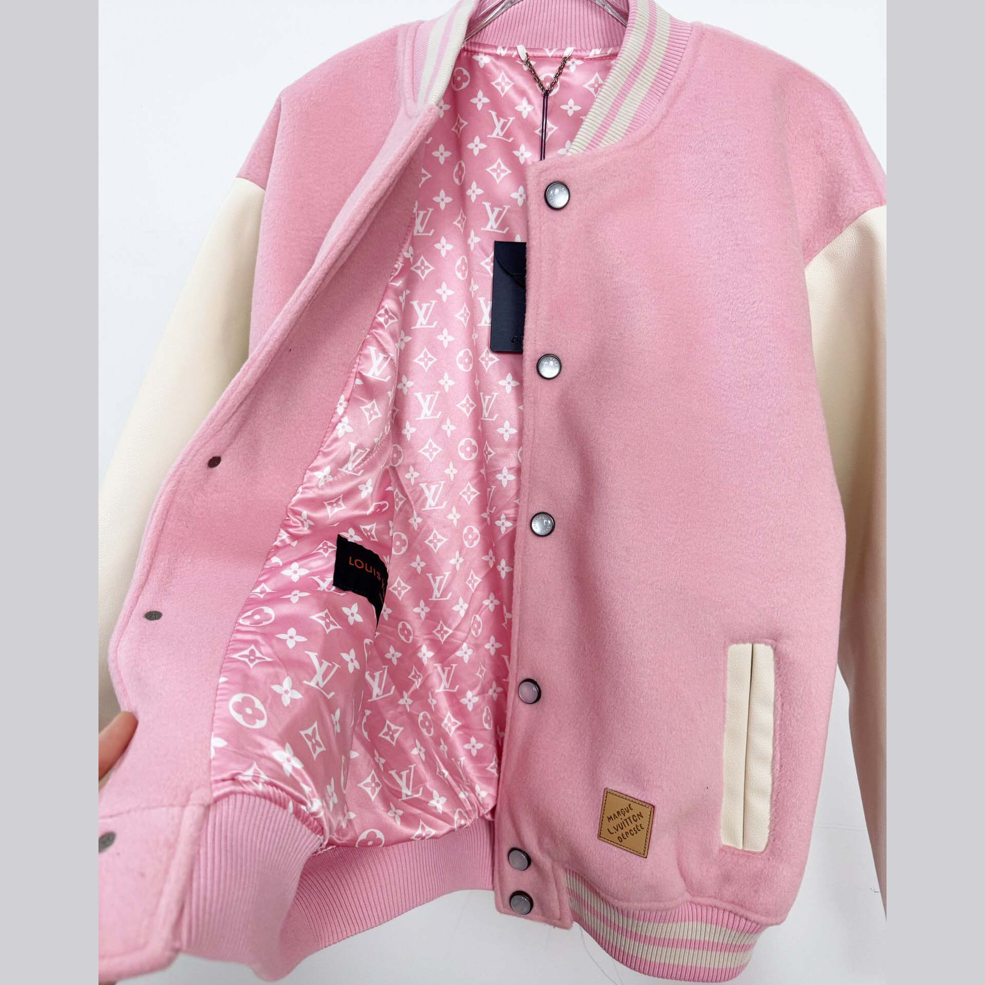 Louis Vuitton Signature Leather Varsity Jacket   1AILZ2 - DesignerGu