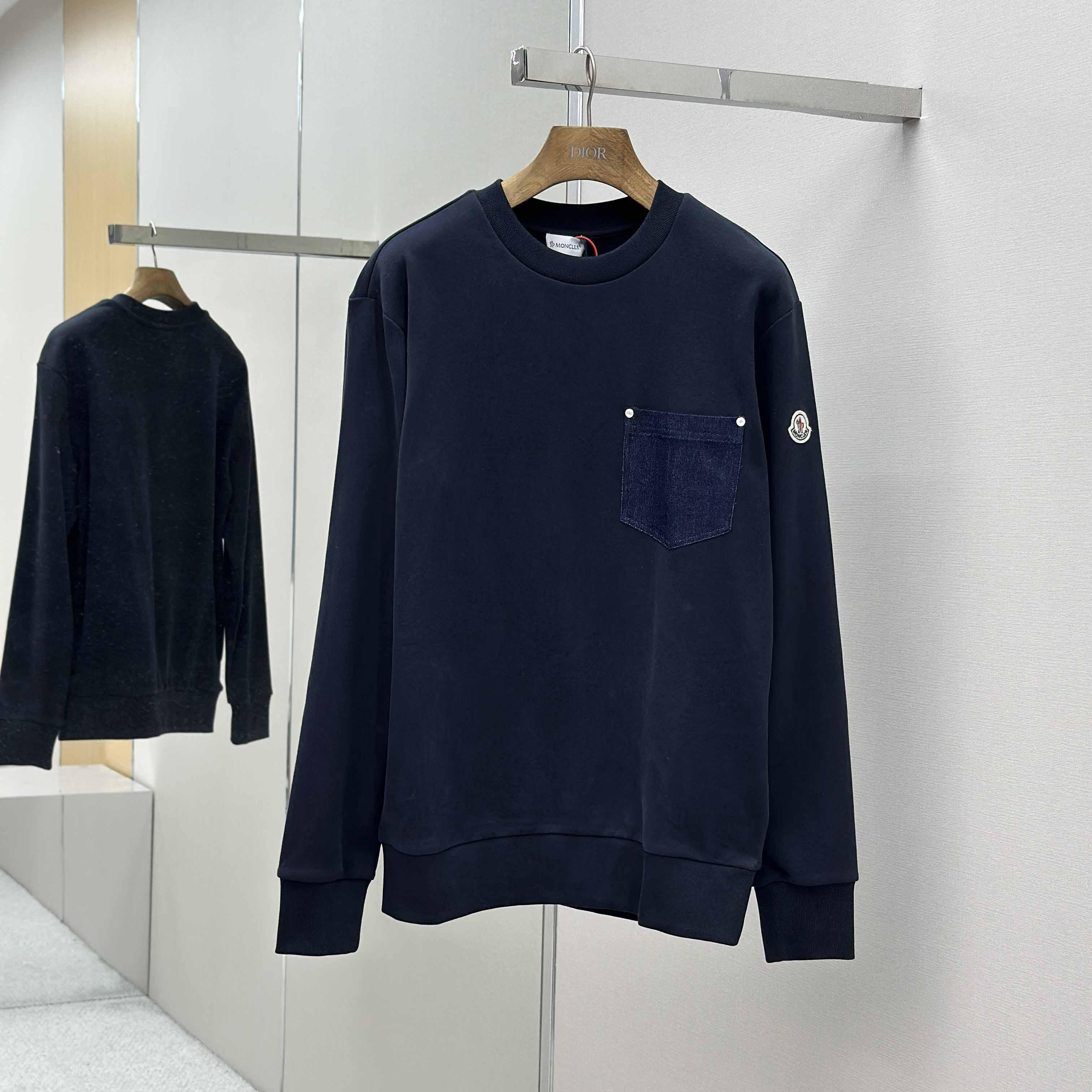 Moncler Cotton & Denim Sweatshirt - DesignerGu