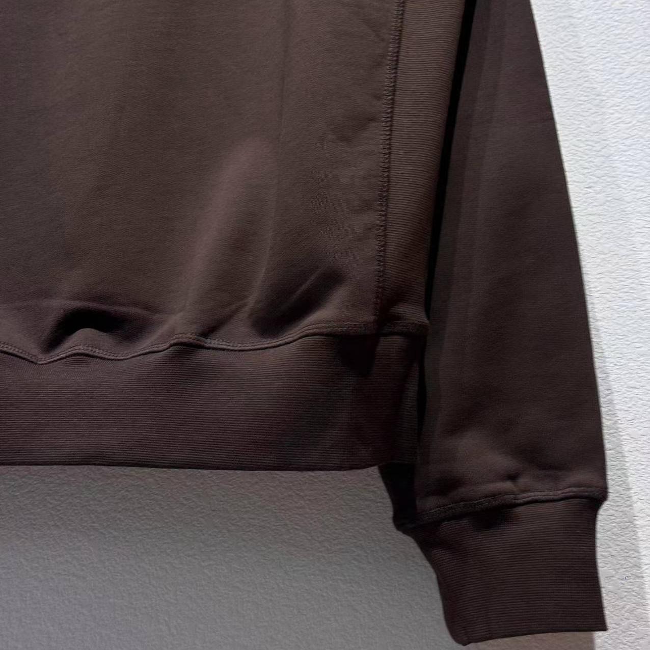 Prada Cotton Triangle Chest Quarter-Zip Sweatshirt - DesignerGu