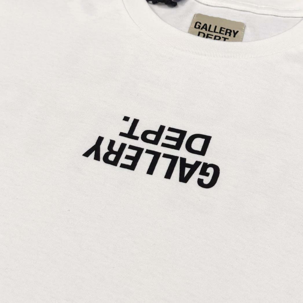 Gallery Dept Tee White Black Used Small - DesignerGu