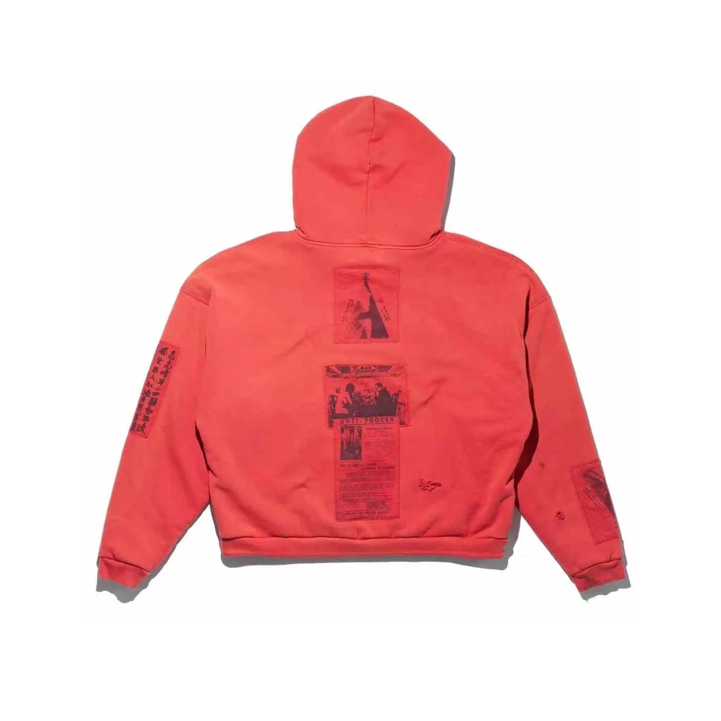 Enfants Riches Déprimés Anti Proces Thermal Lined Zip Hoodie 'Pompeian Red' - DesignerGu