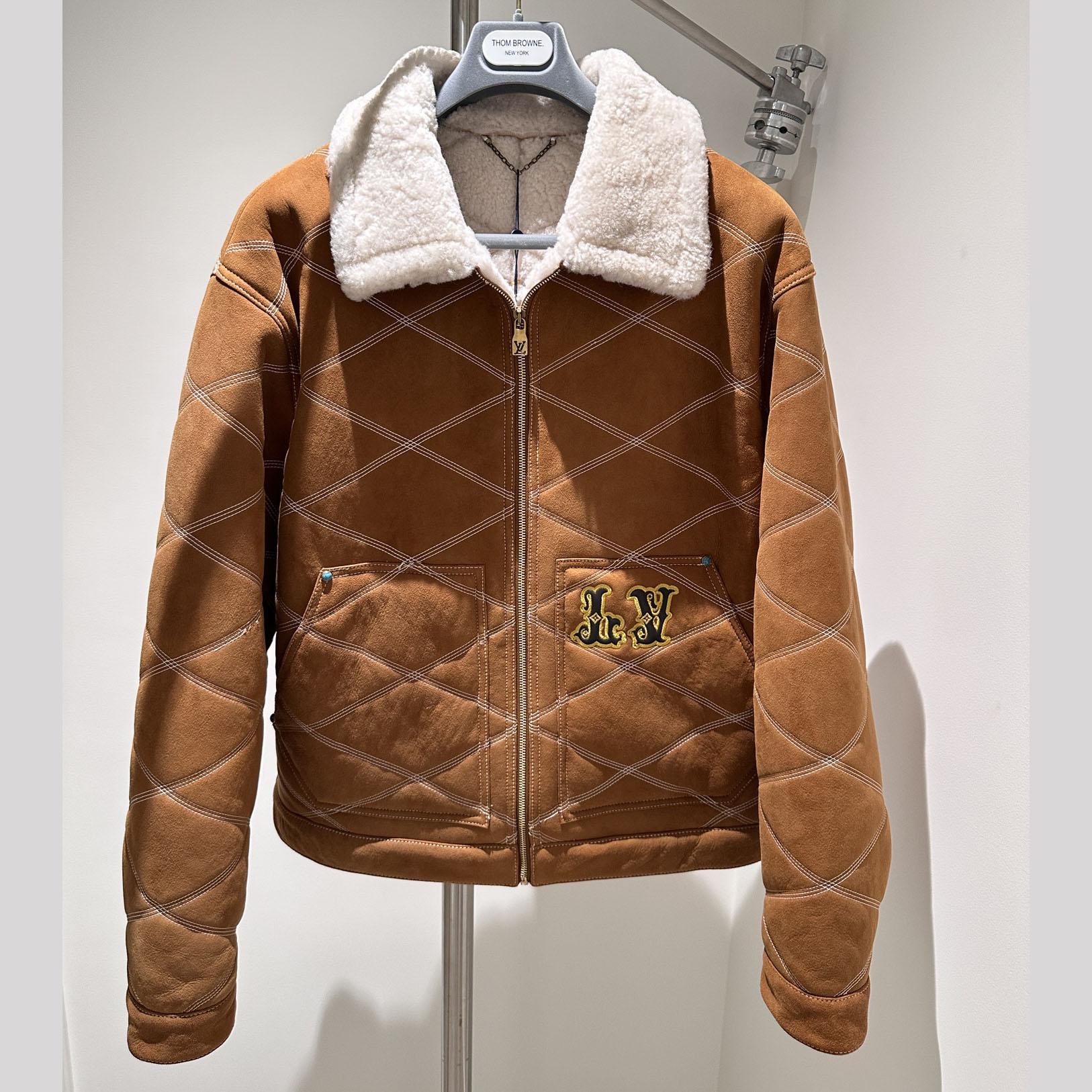 Louis Vuitton Embroidered Shearling Workwear Blouson - DesignerGu